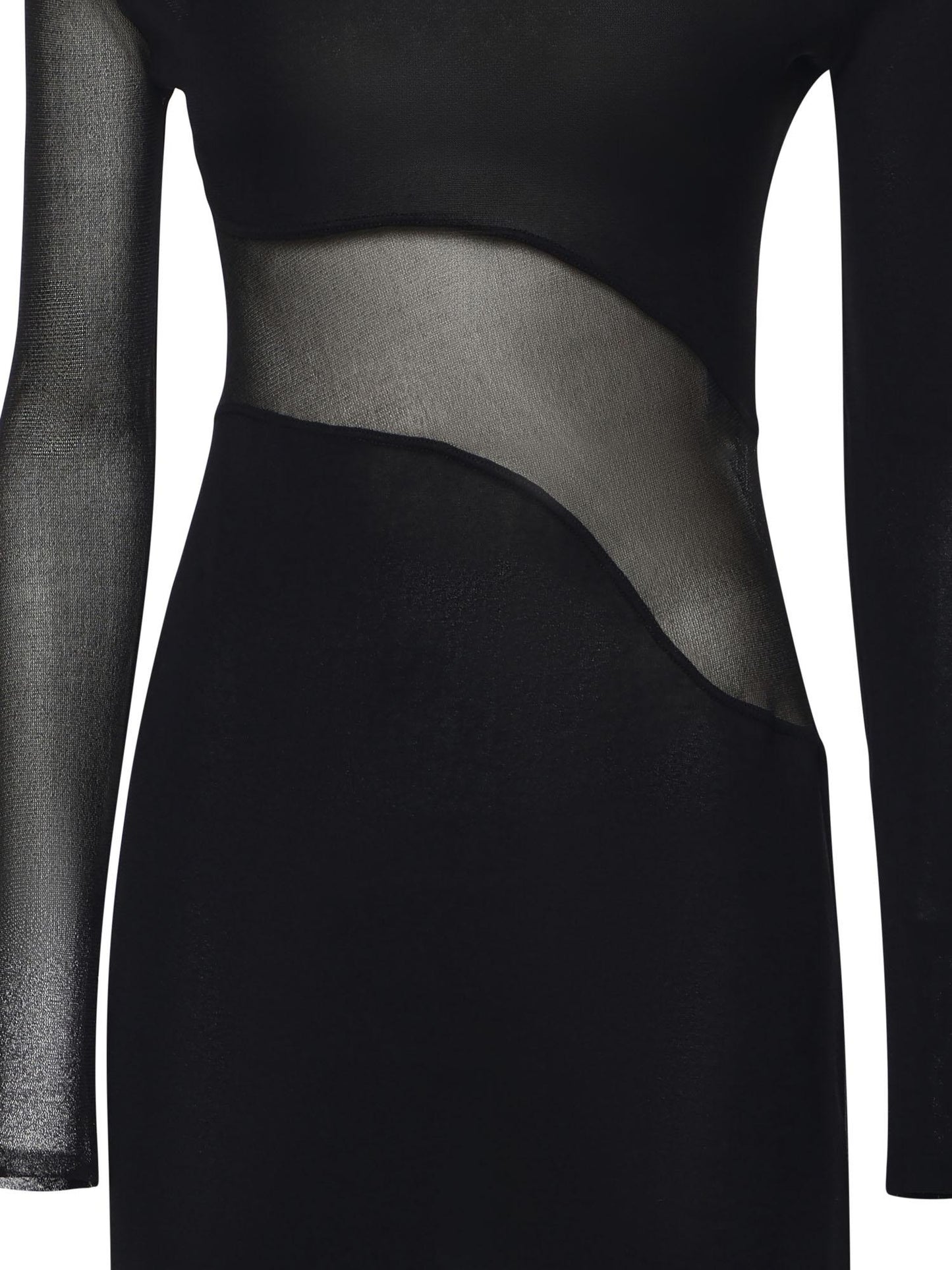 Abito con cut-out in maglia di seta