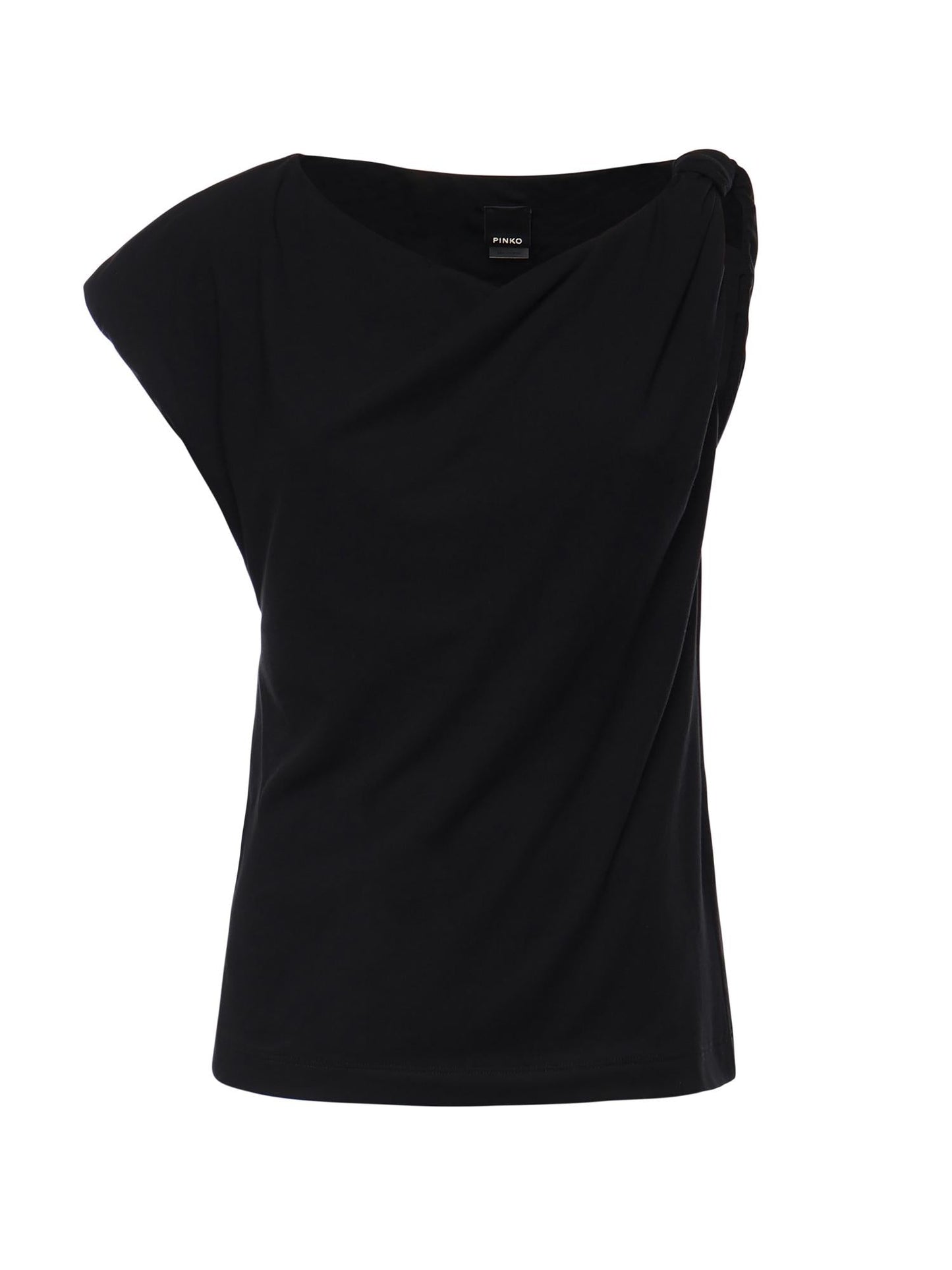 Top asimmetrico in misto cotone