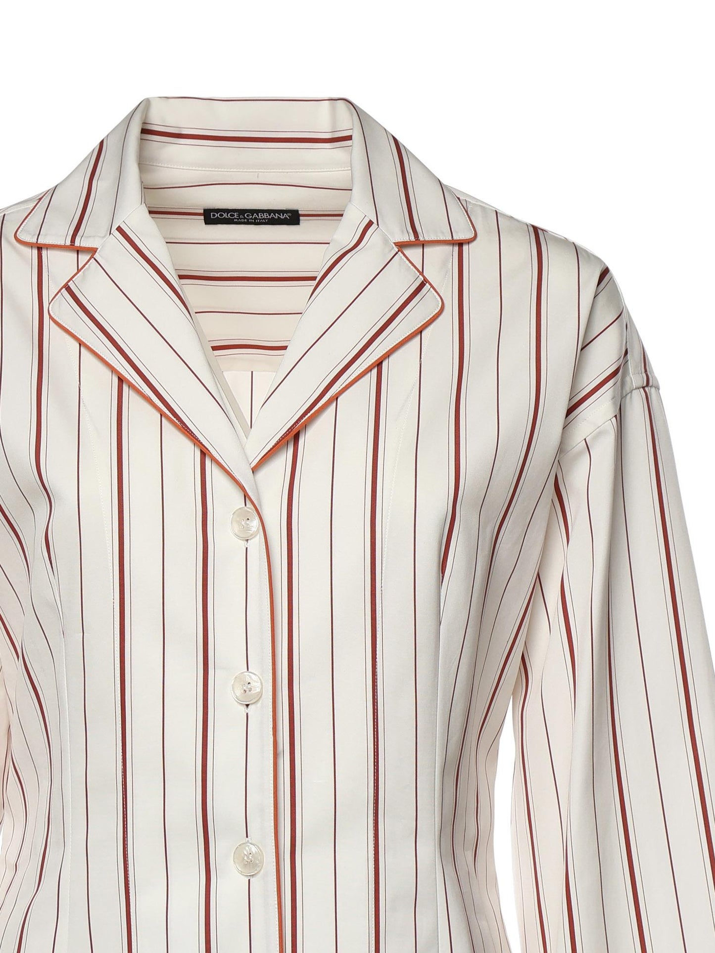 Camicia a righe in popeline