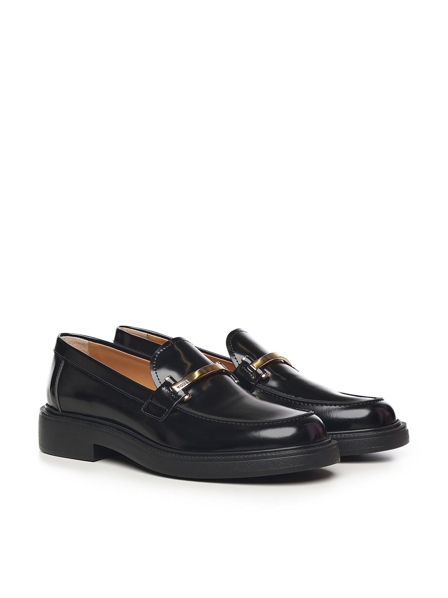 Mocassino con morsetto in pelle