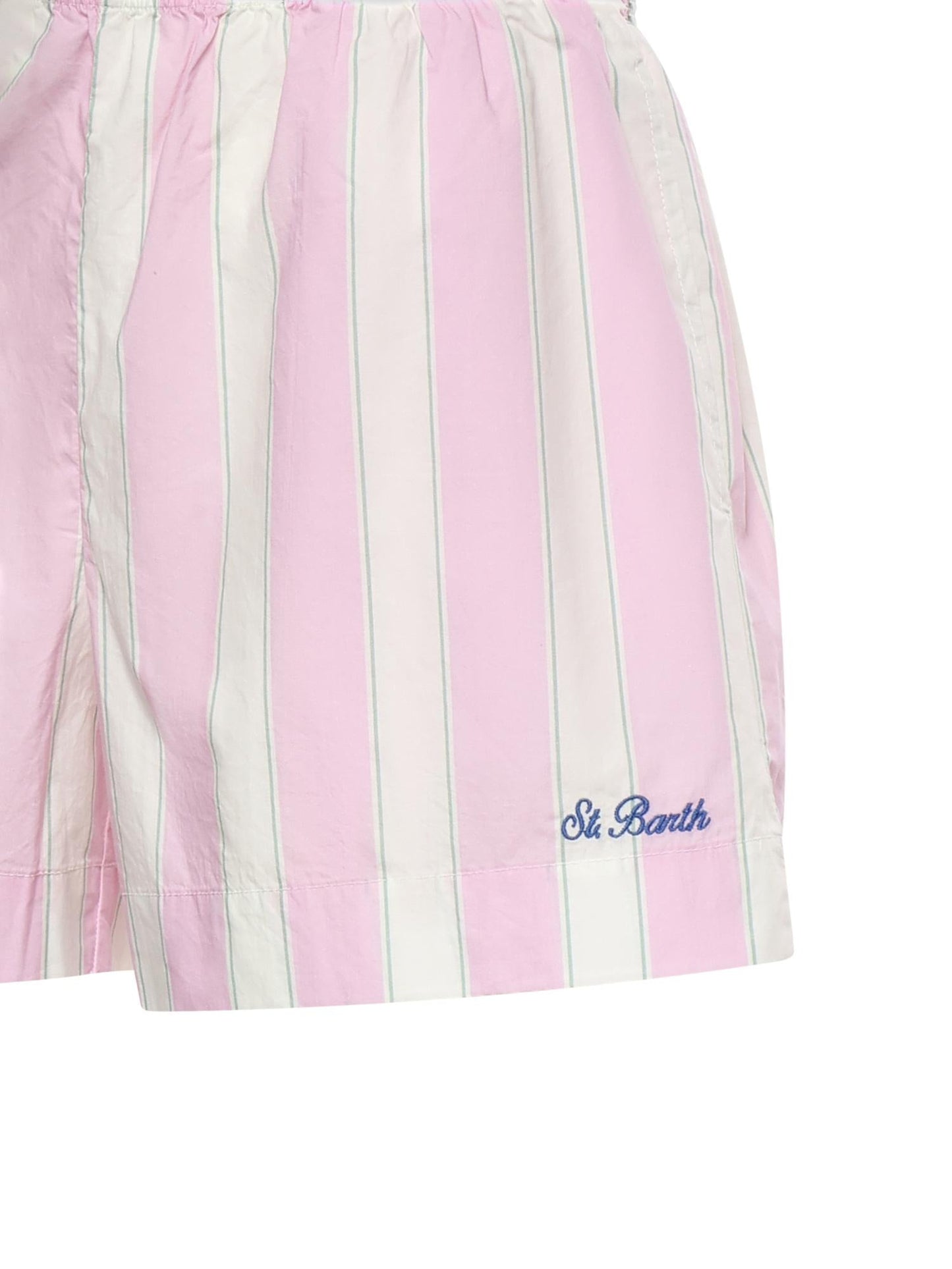Shorts in cotone a righe