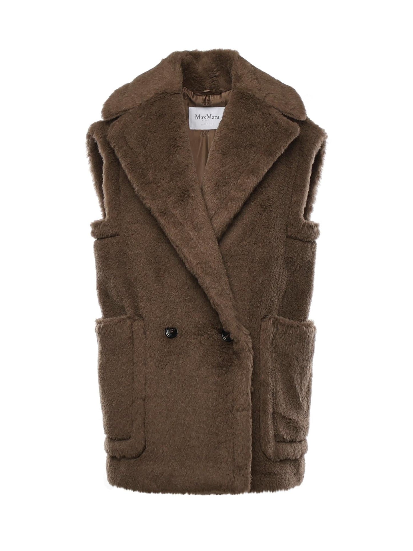 Gilet in Teddy in alpaca e lana
