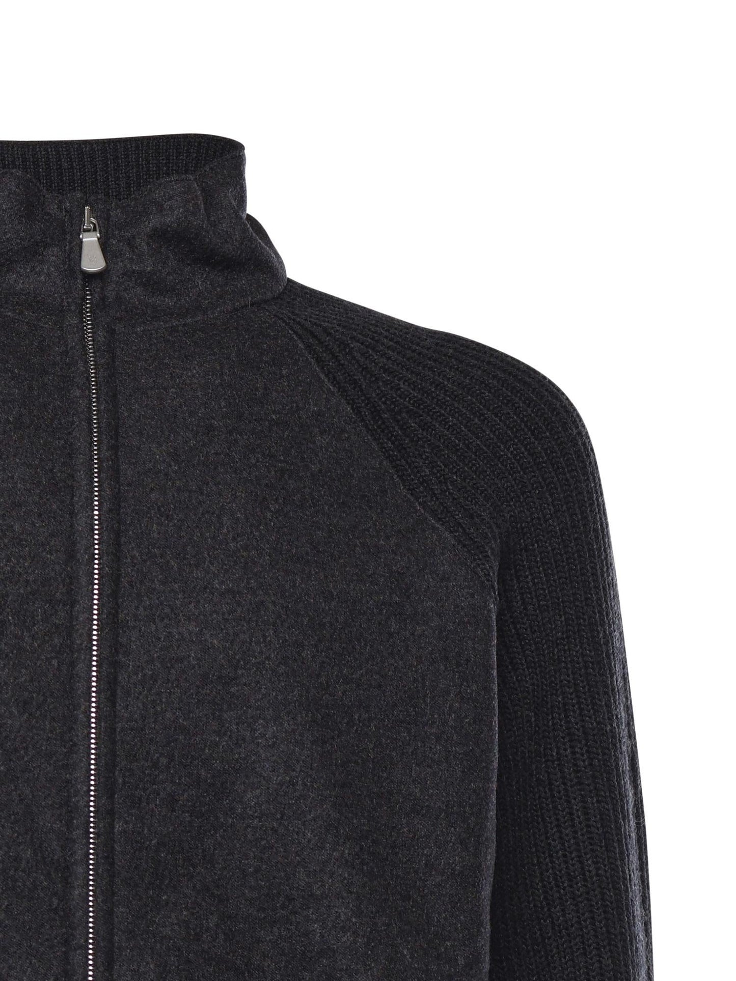 Giacca con zip in lana