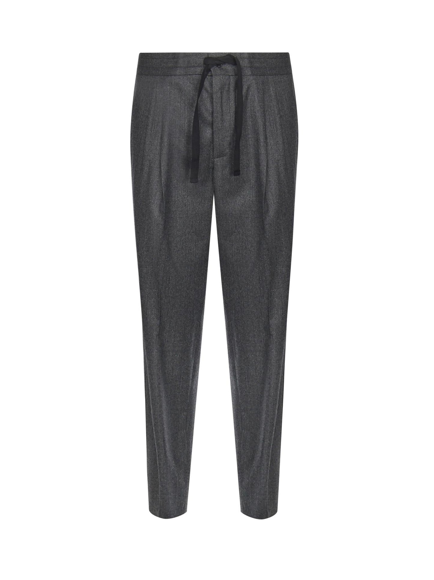 Pantaloni in stuoia di lana mélange