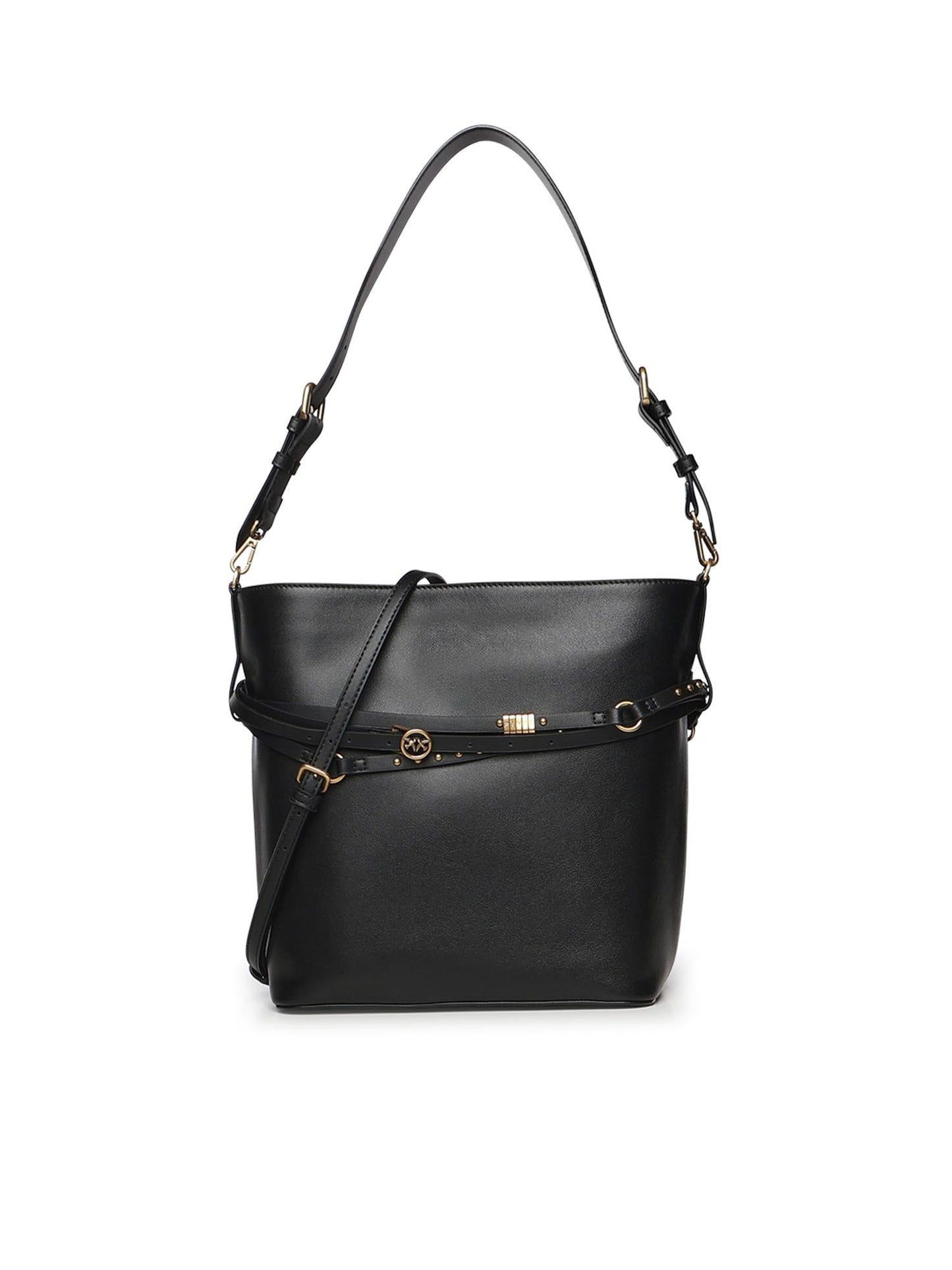 Borsa a spalla media Bucket Belt Bag in pelle