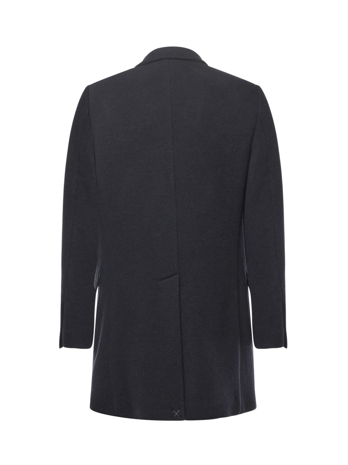 Cappotto doppiopetto in jersey di lana