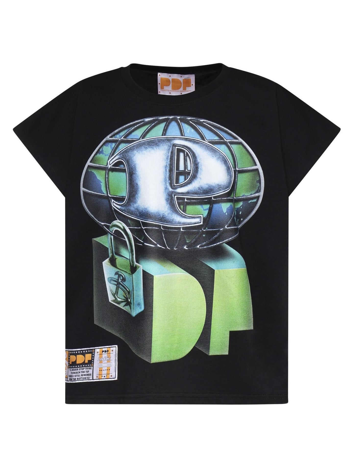 T-shirt Skinny Barti Pdf World in cotone