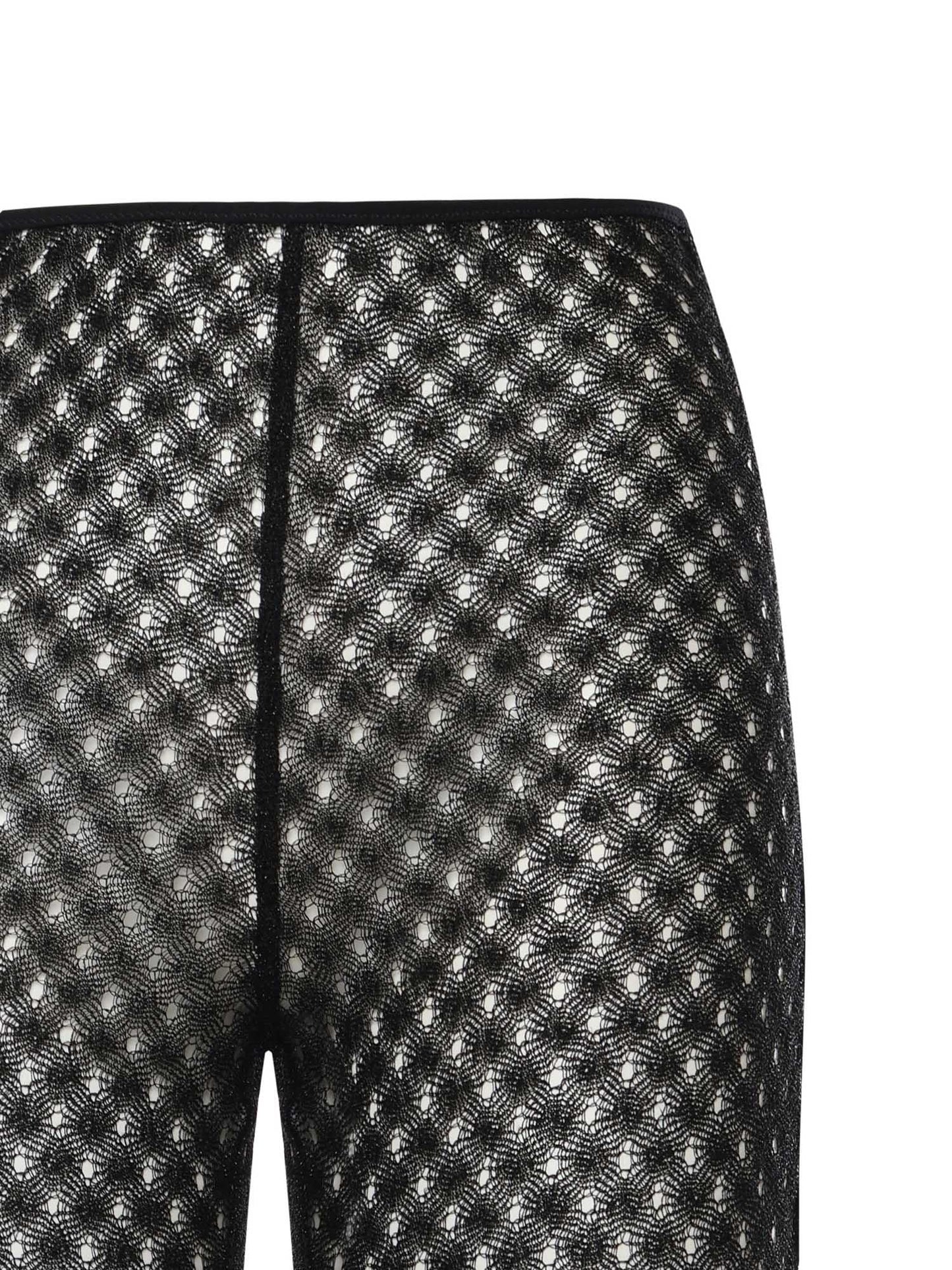 Pantaloni flare in viscosa lamé lavorazione raschel