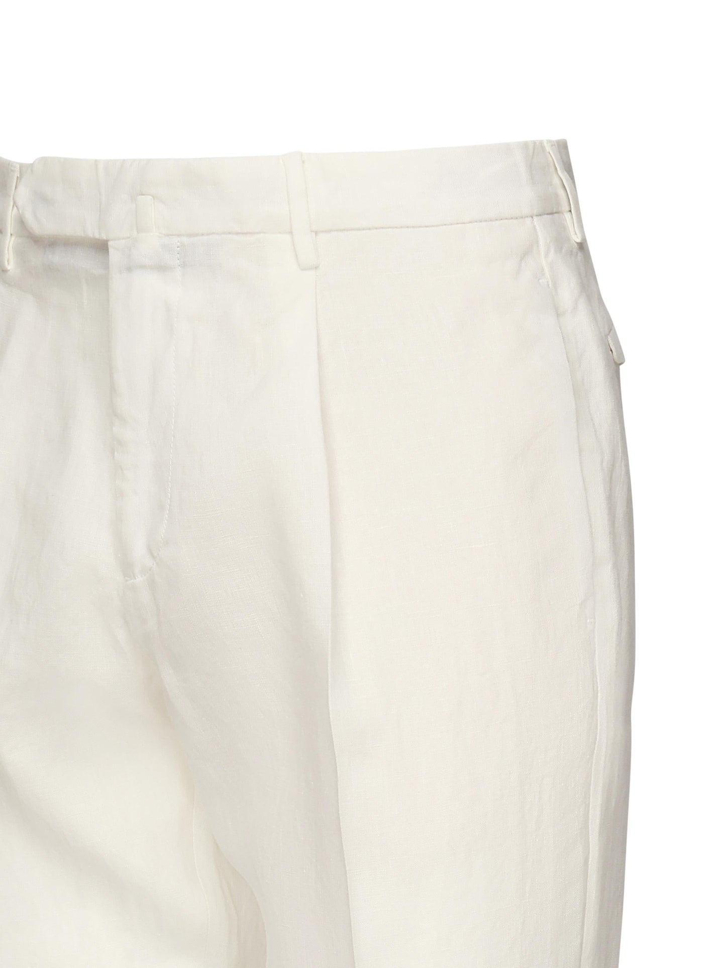 Pantaloni pince in lino