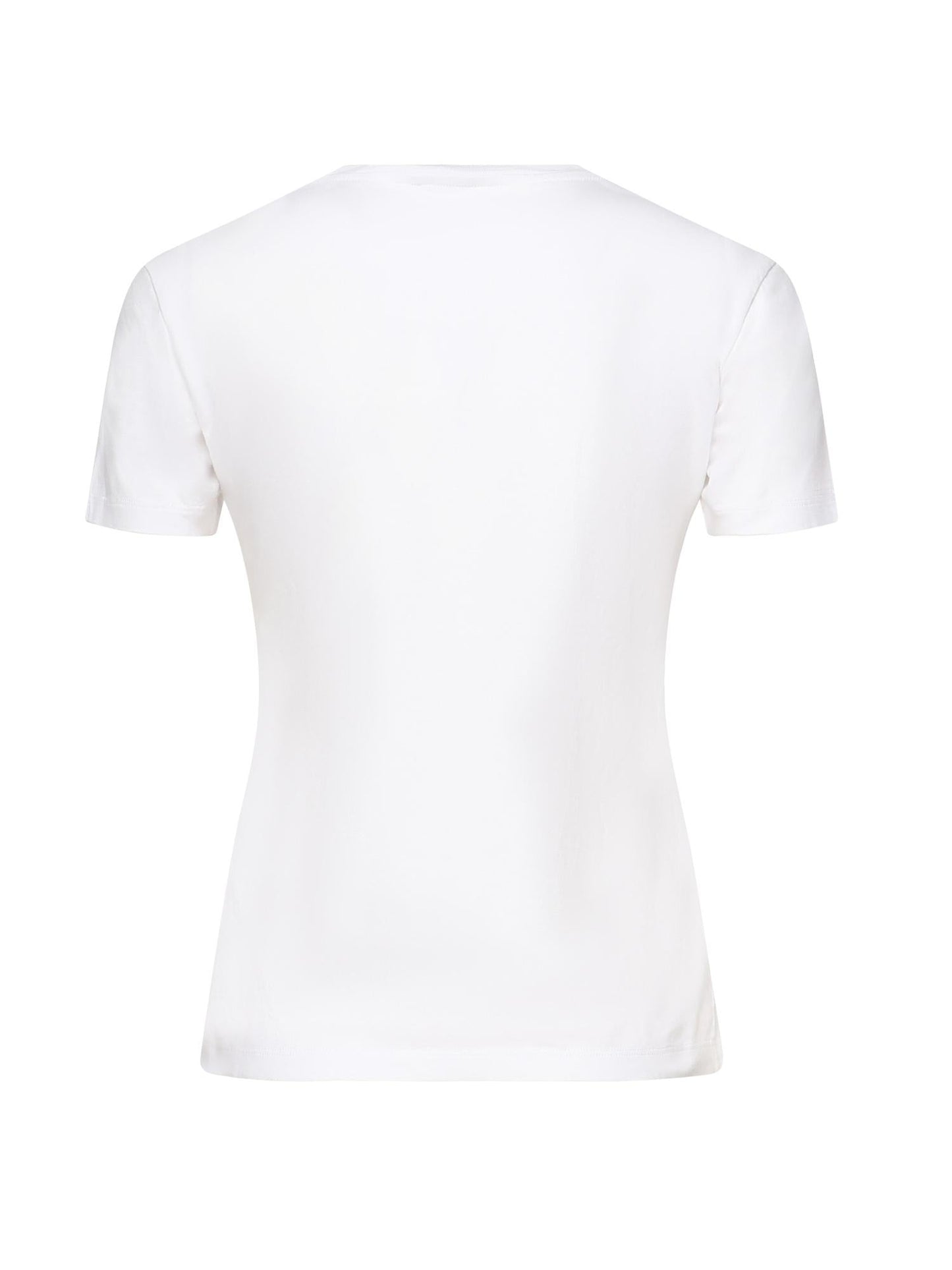T-shirt con ricamo e stampa