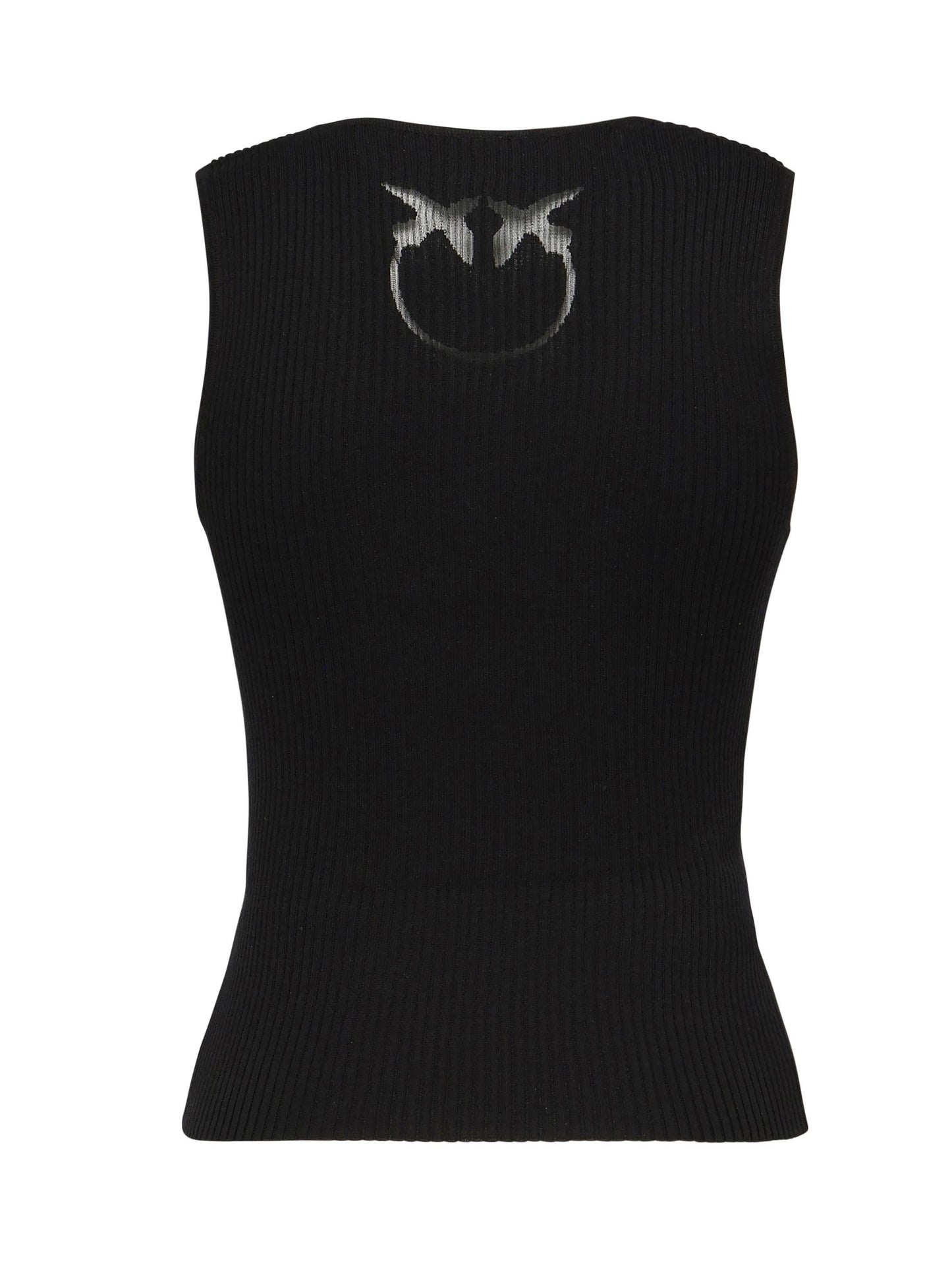 Top smanicato costine misto seta