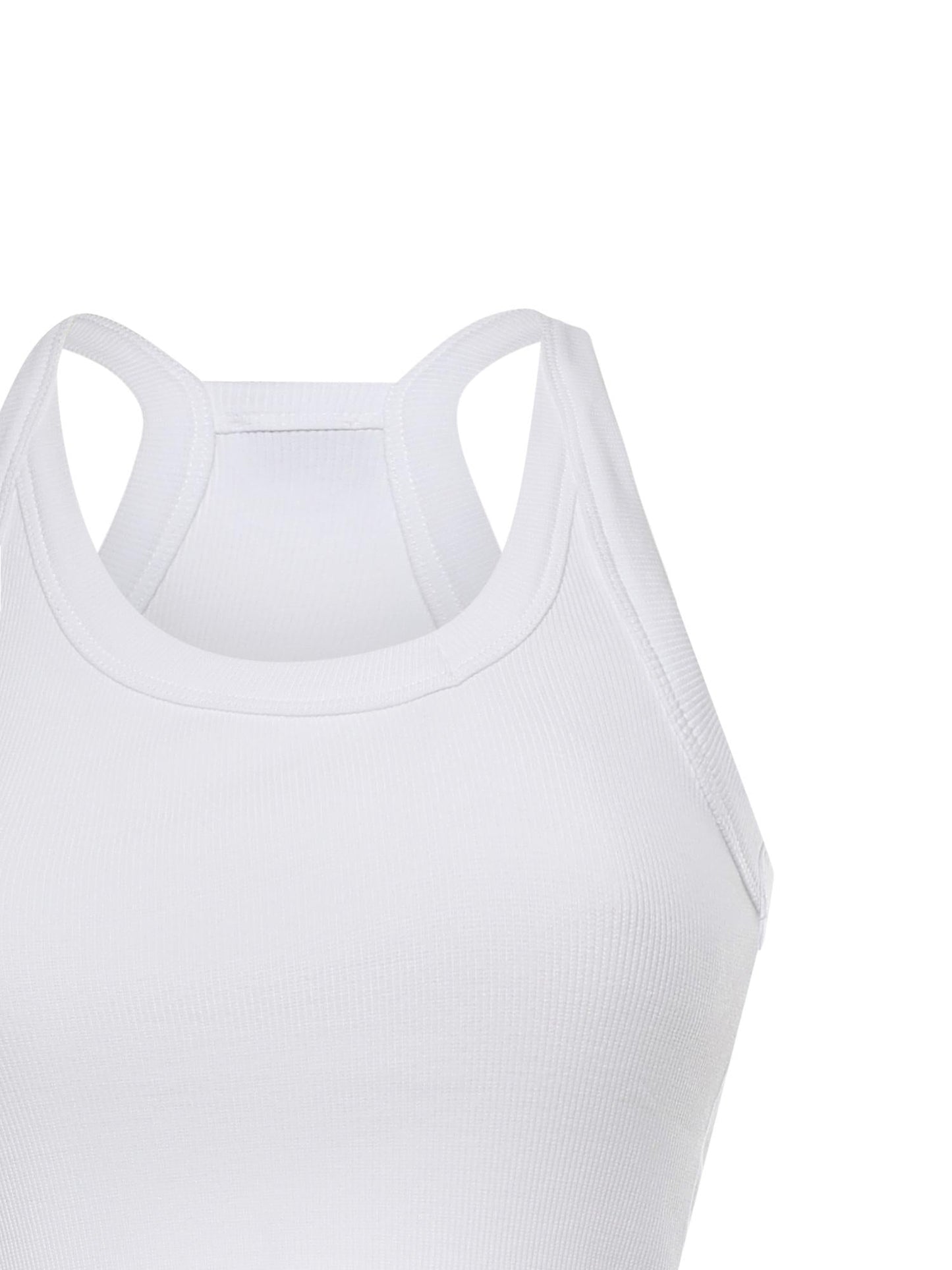 Canotta cropped con scollo asimmetrico
