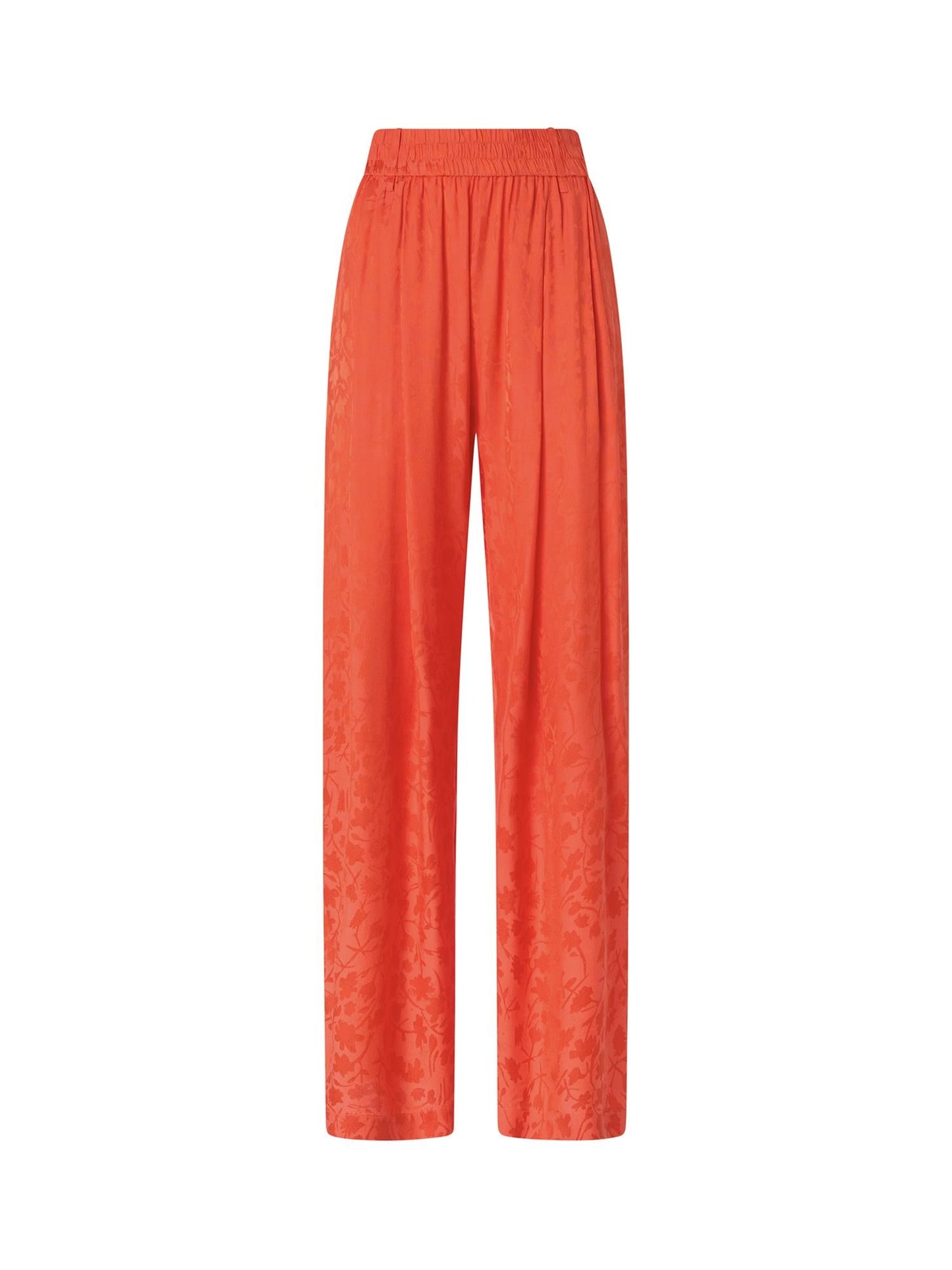 Pantaloni in jacquard floreale