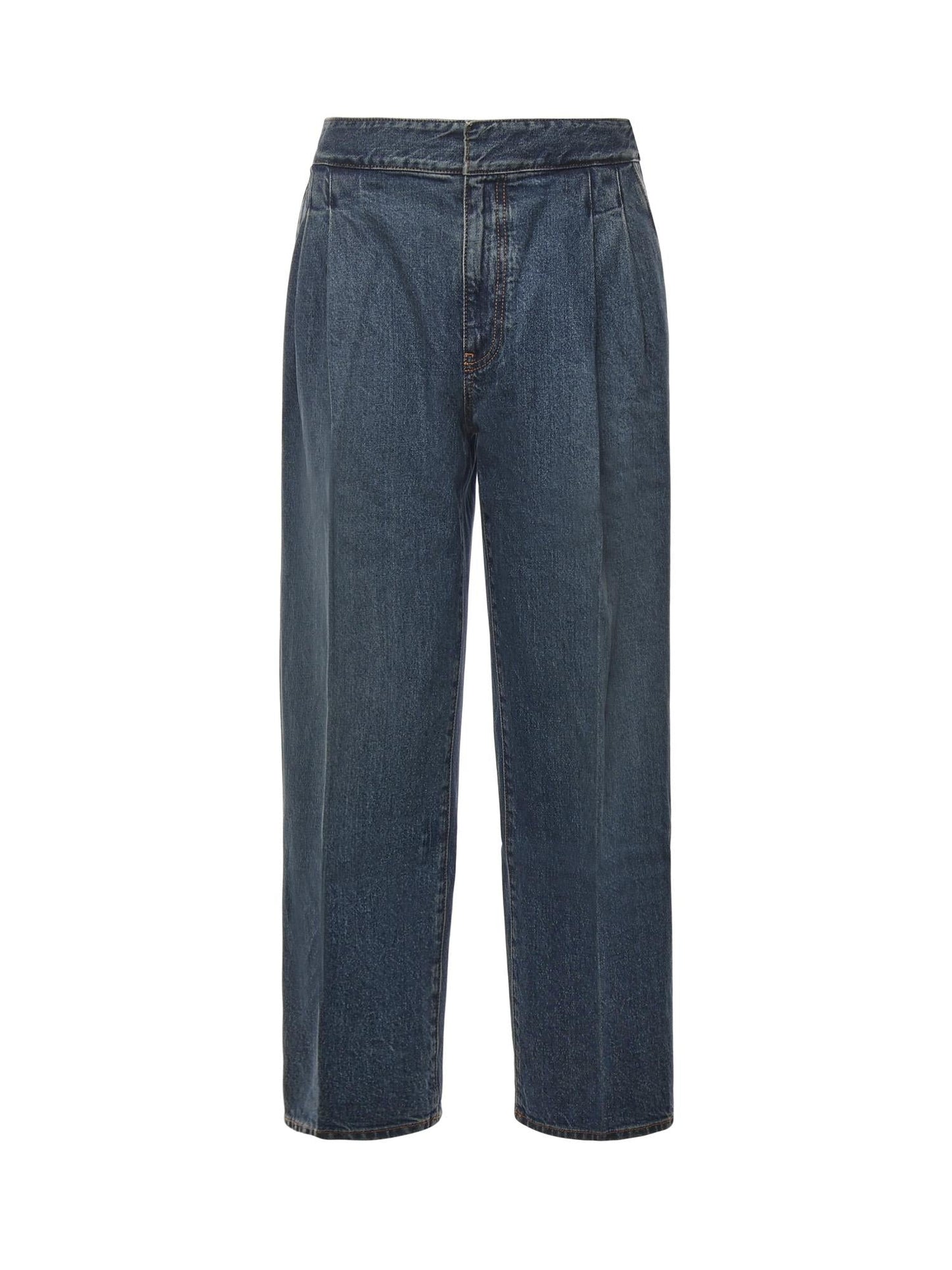Jeans con pinces in denim