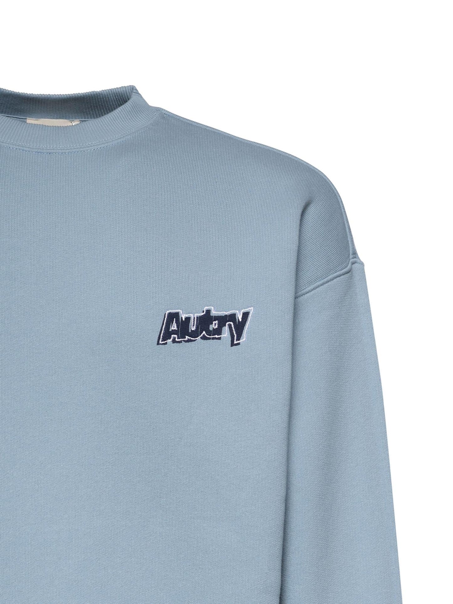 Felpa in cotone con doppio logo