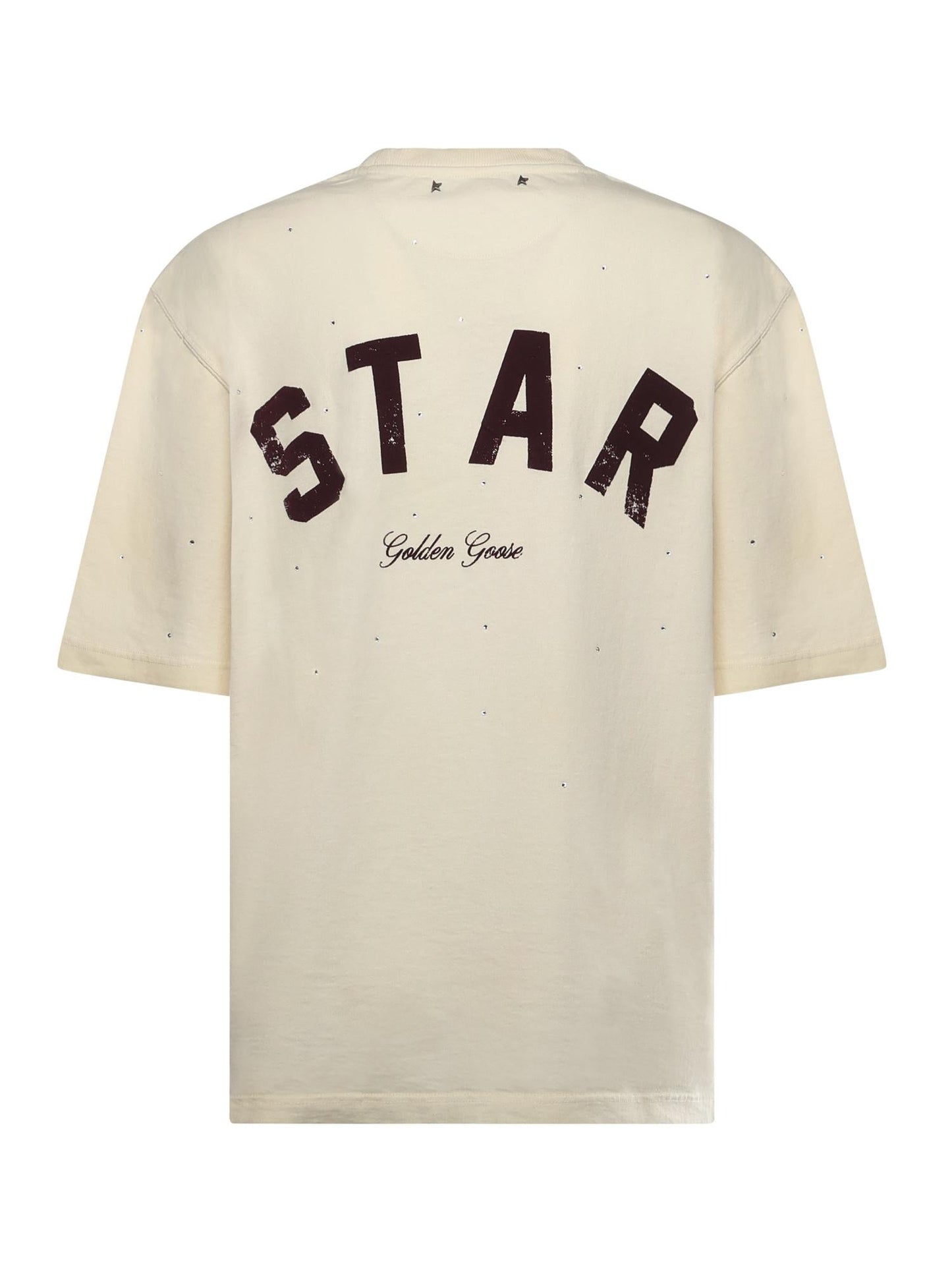 T-shirt Star in cotone con cristalli