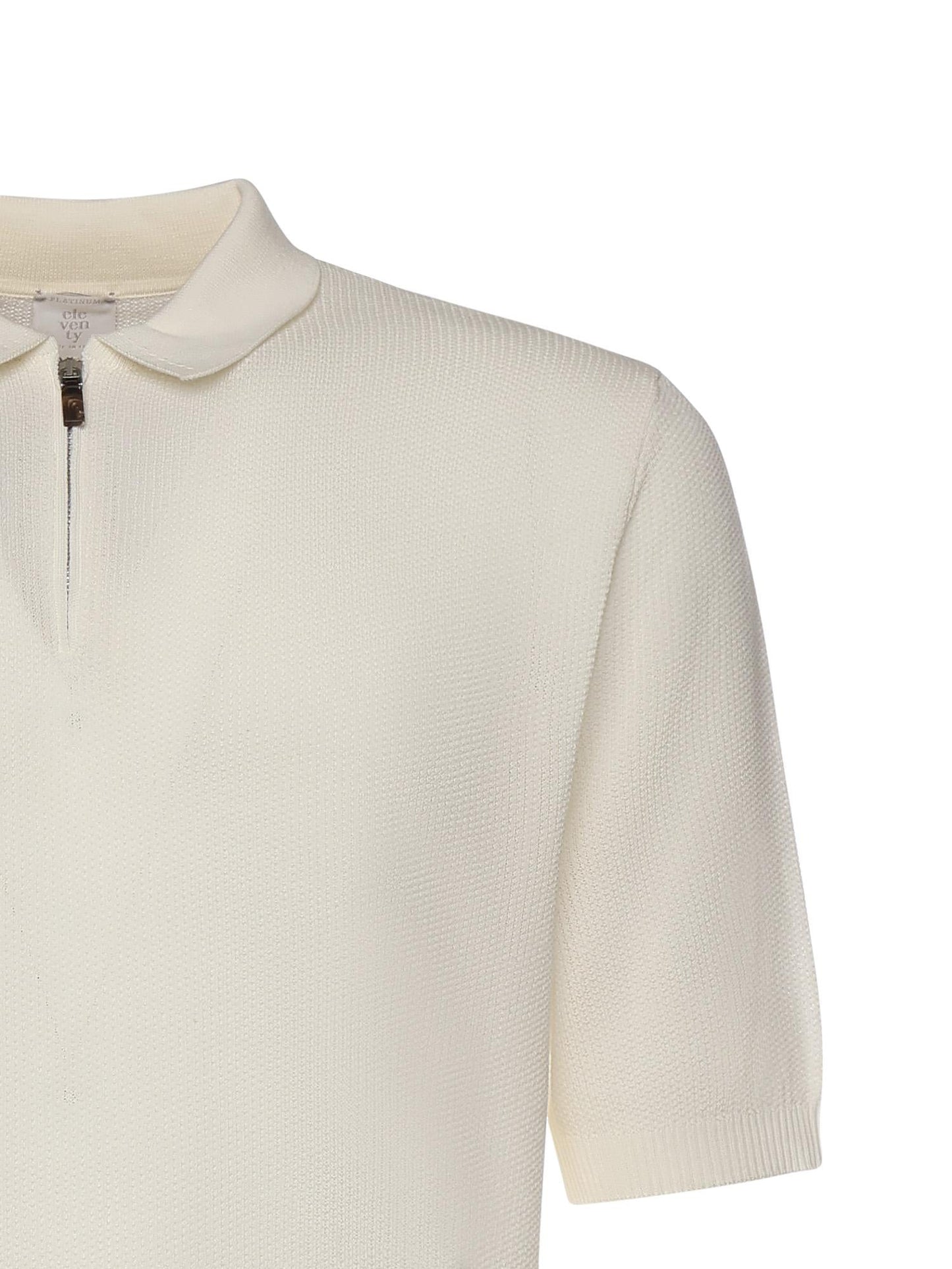Polo con zip in cotone