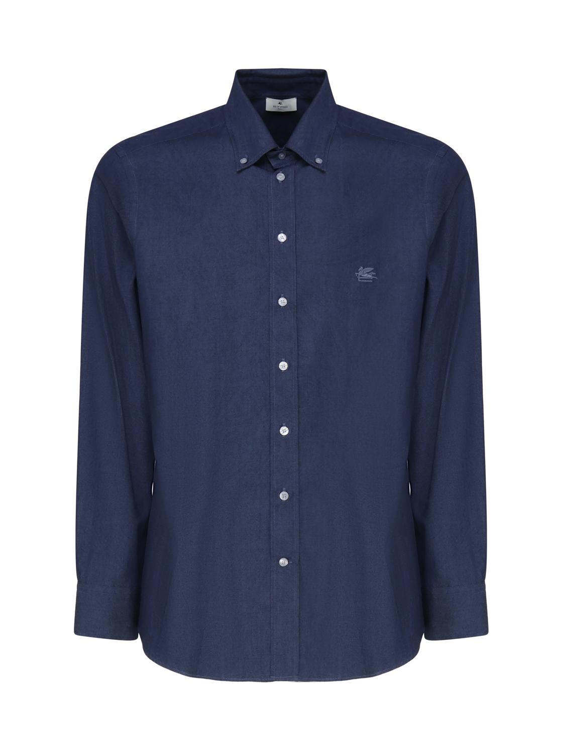 Camicia in denim con logo
