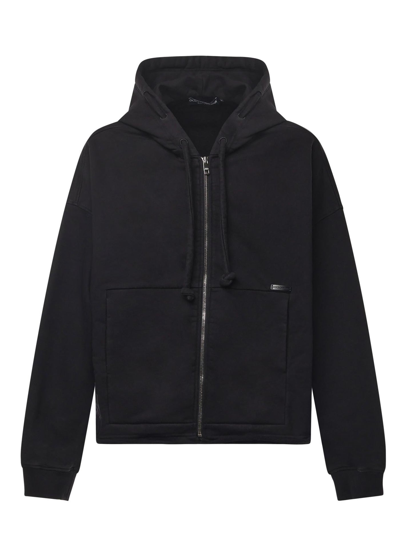 Felpa con zip in cotone