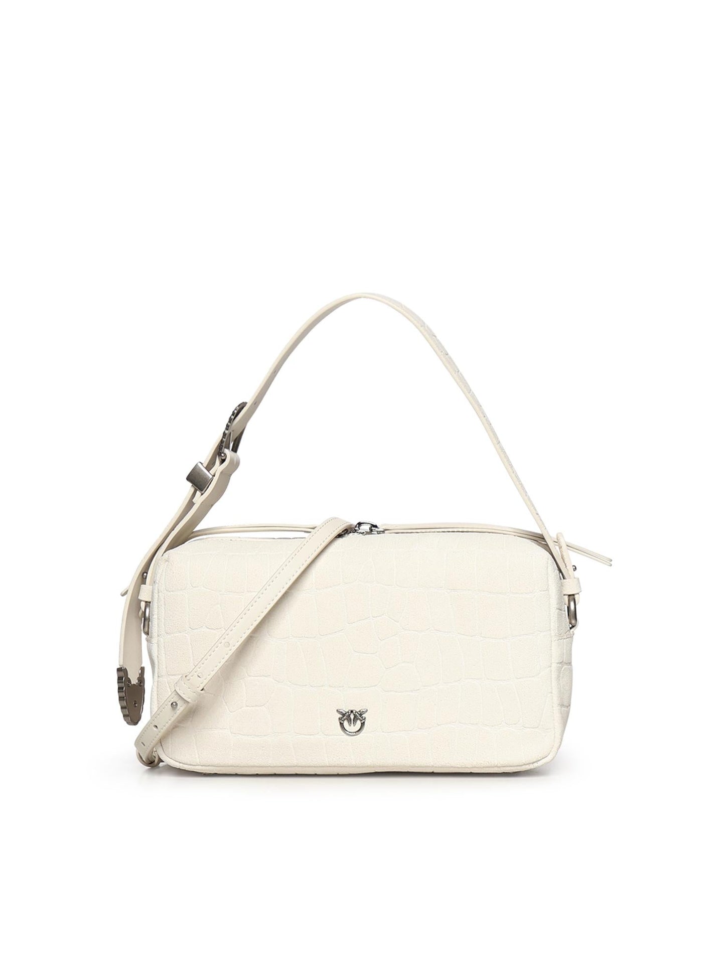 Borsa bauletto a tracolla in pelle stampa coccodrillo