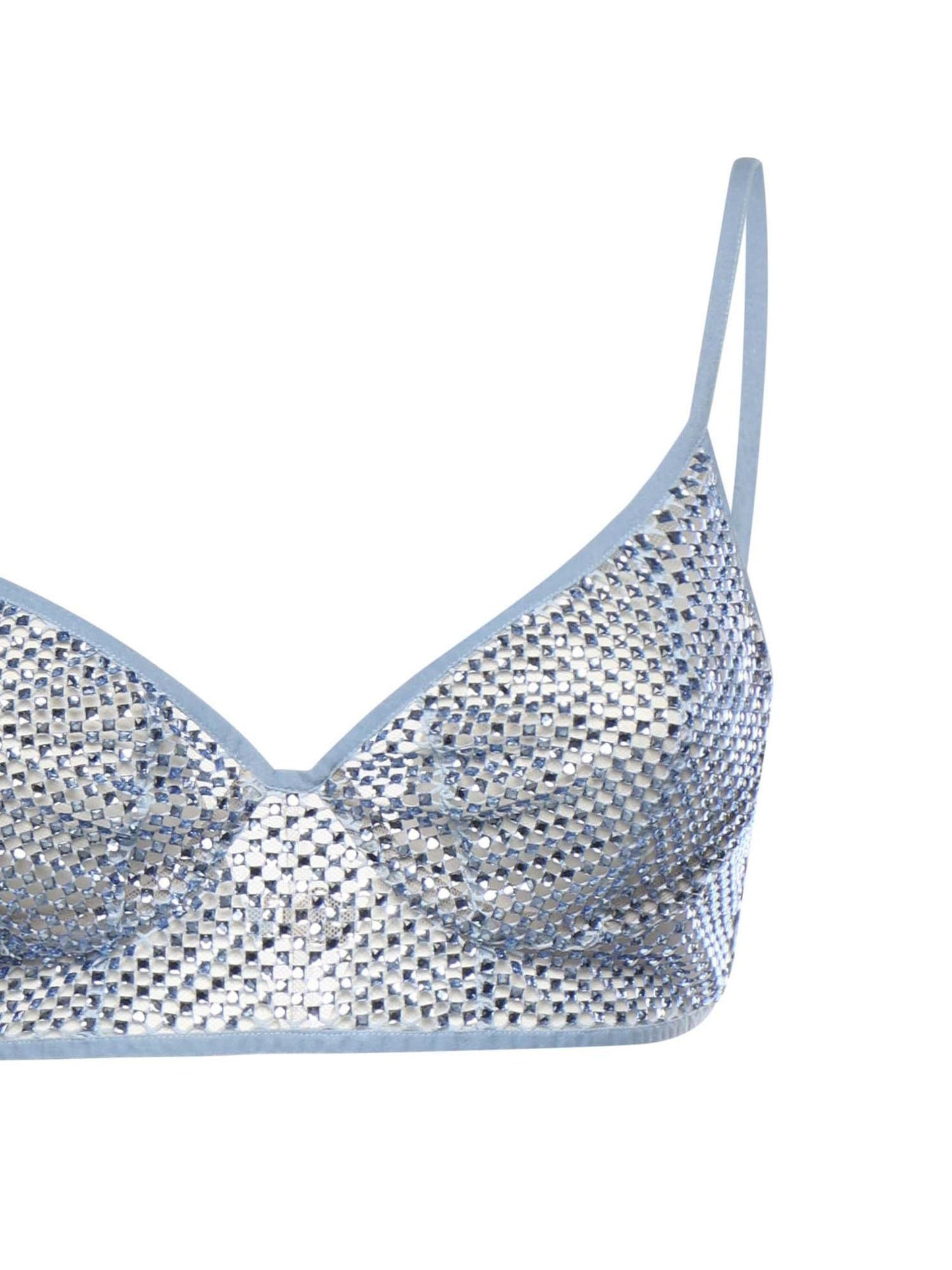 Top in rete con strass