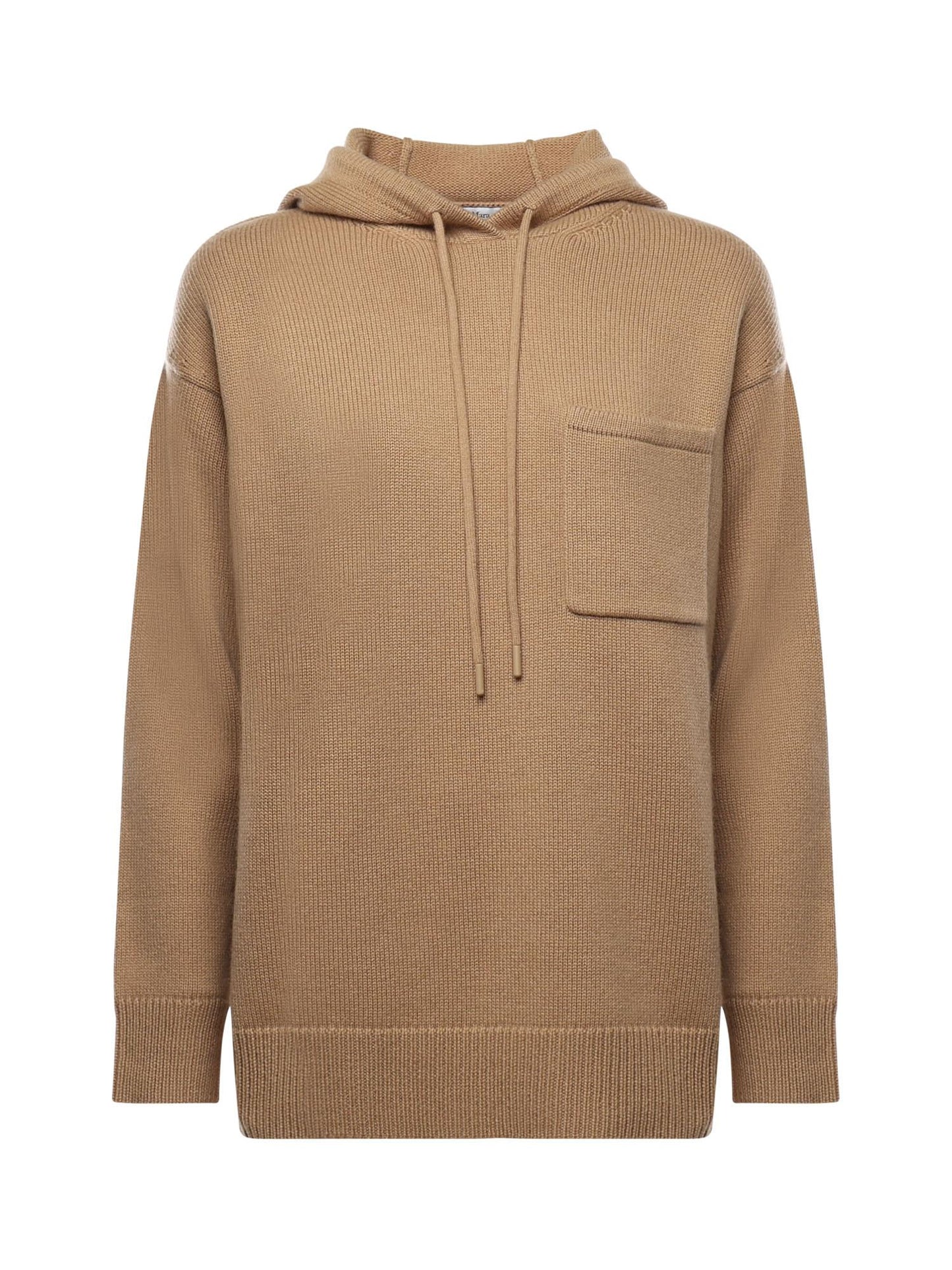 Felpa con cappuccio in lana e cashmere