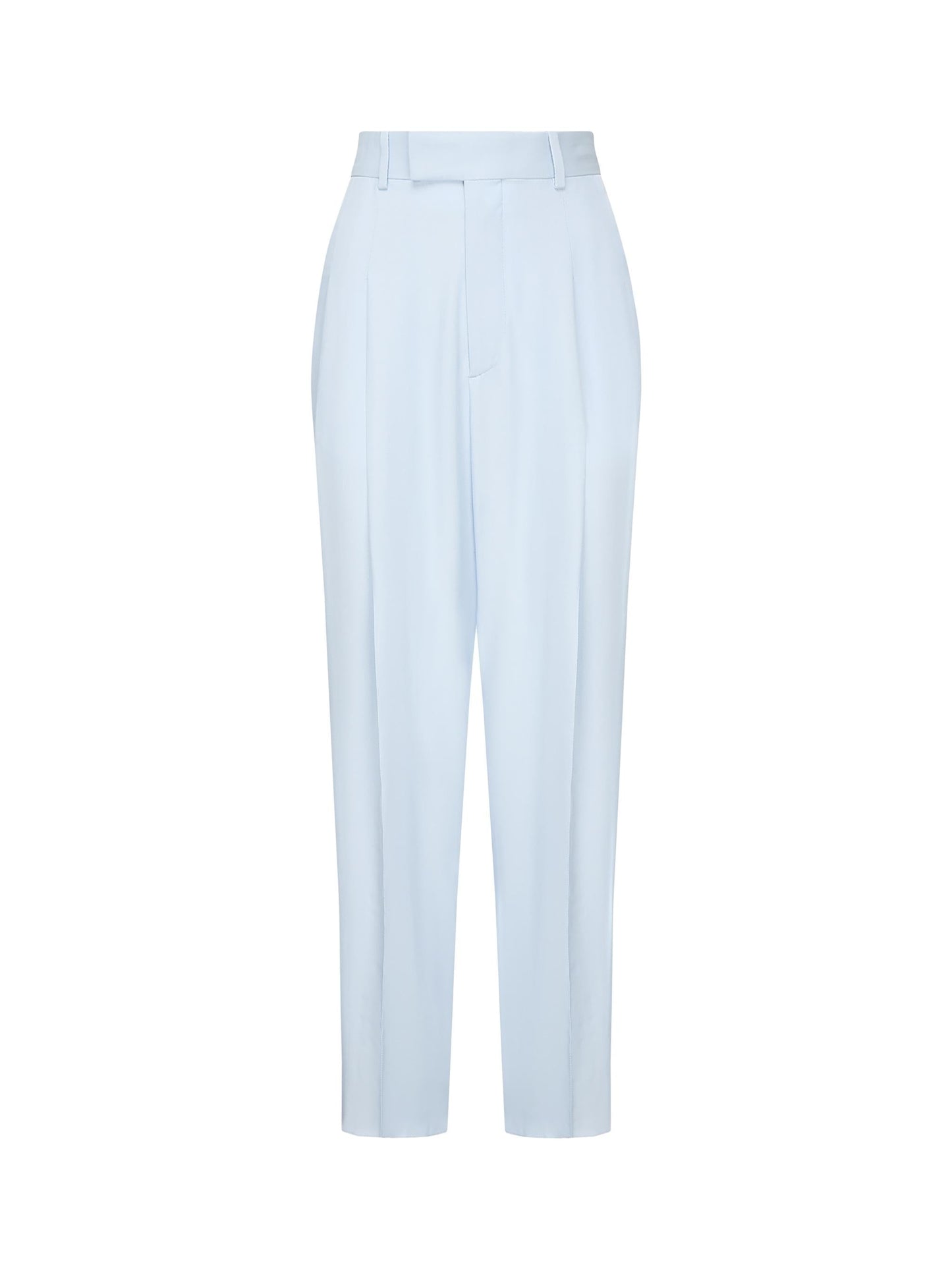 Pantaloni in twill di seta e viscosa
