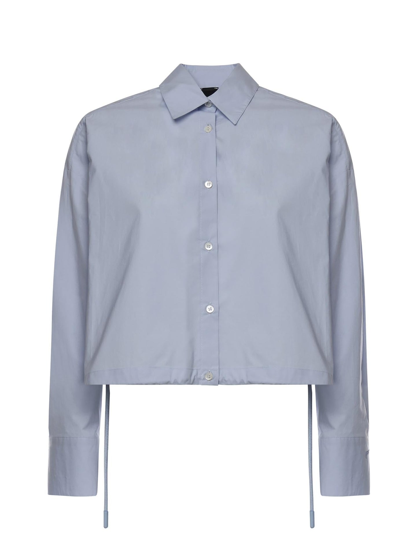 Camicia cropped in cotone