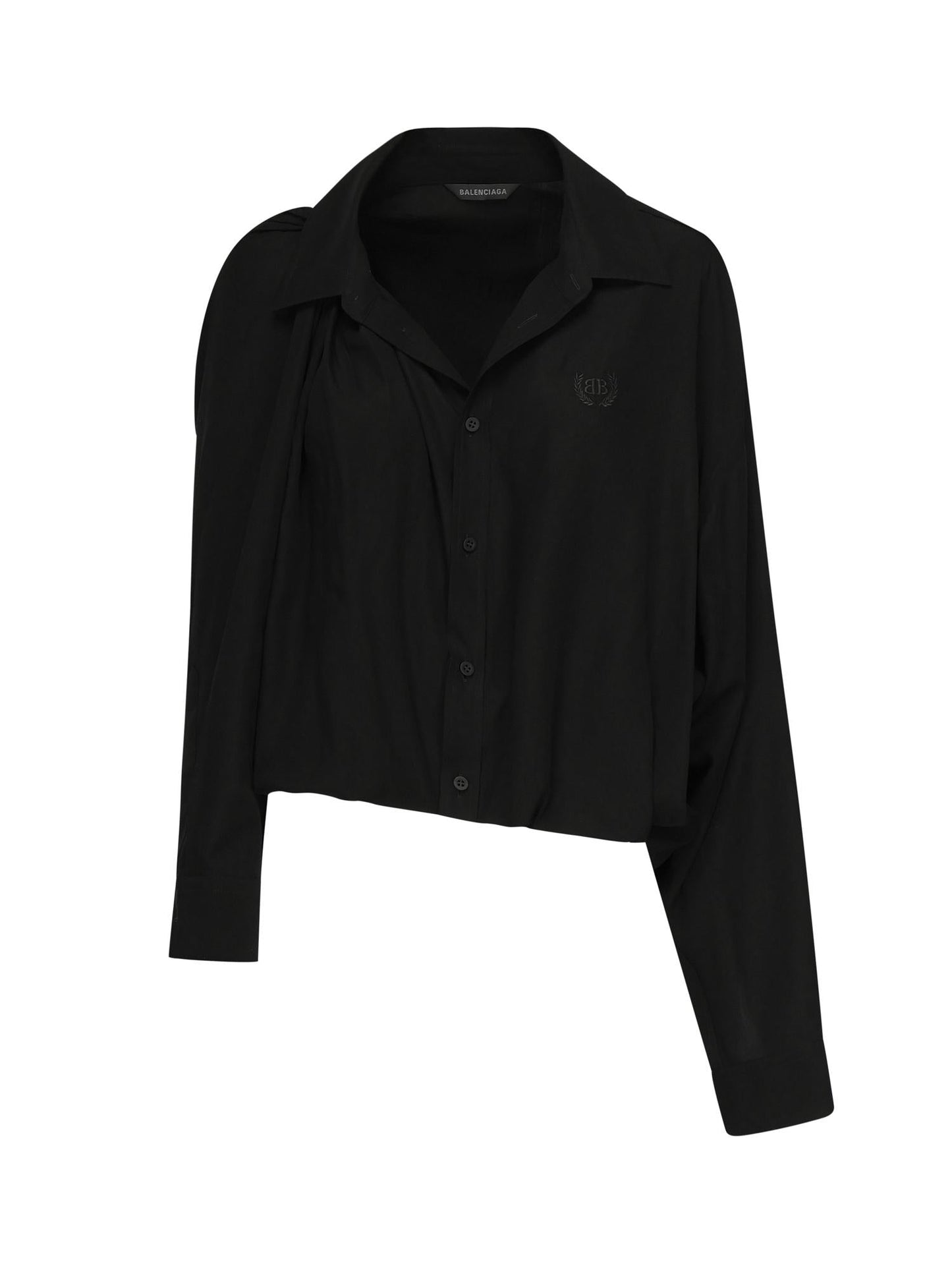 Camicia monospalla in popeline