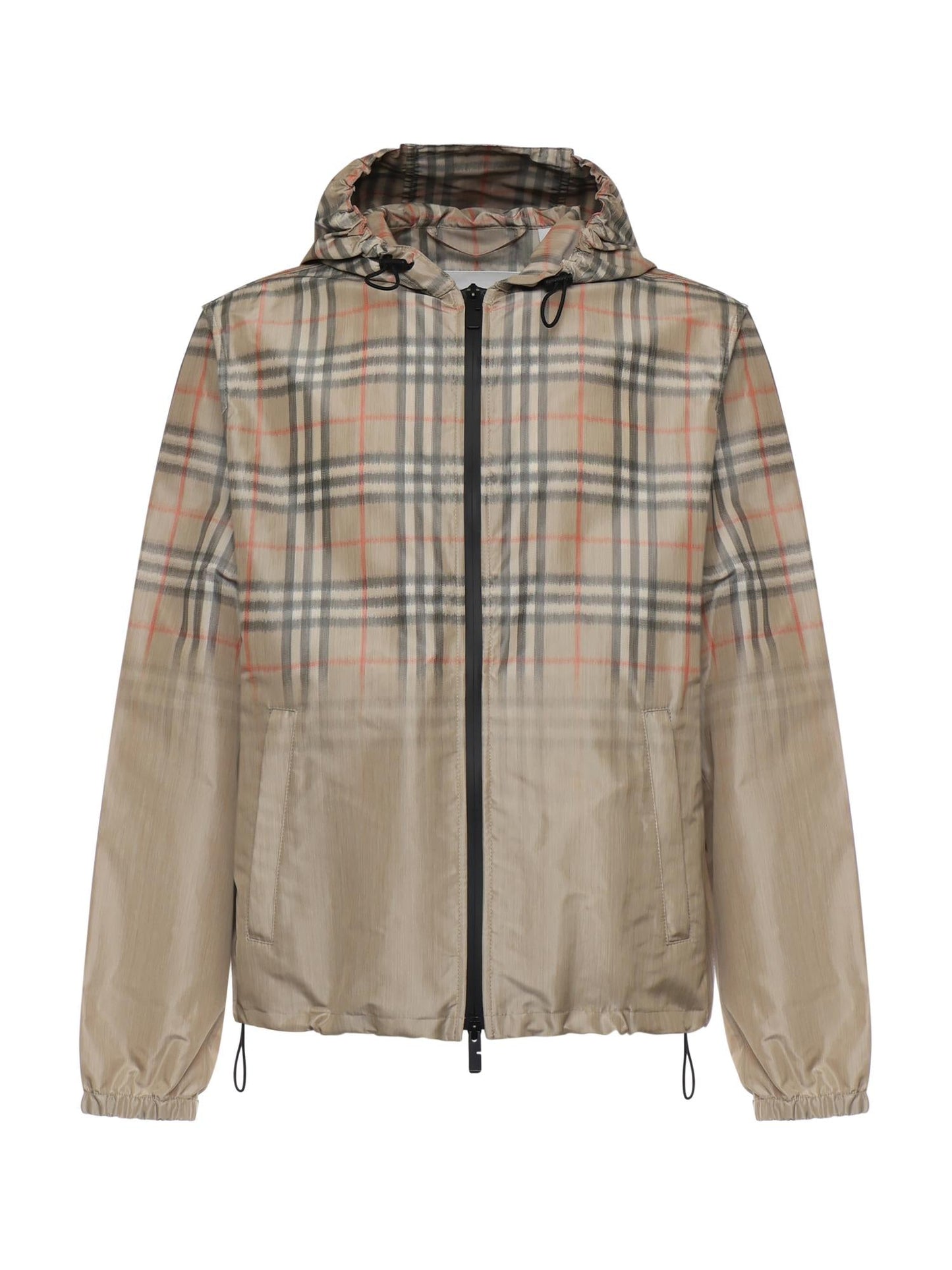 Giacca con cappuccio e Check sfumato