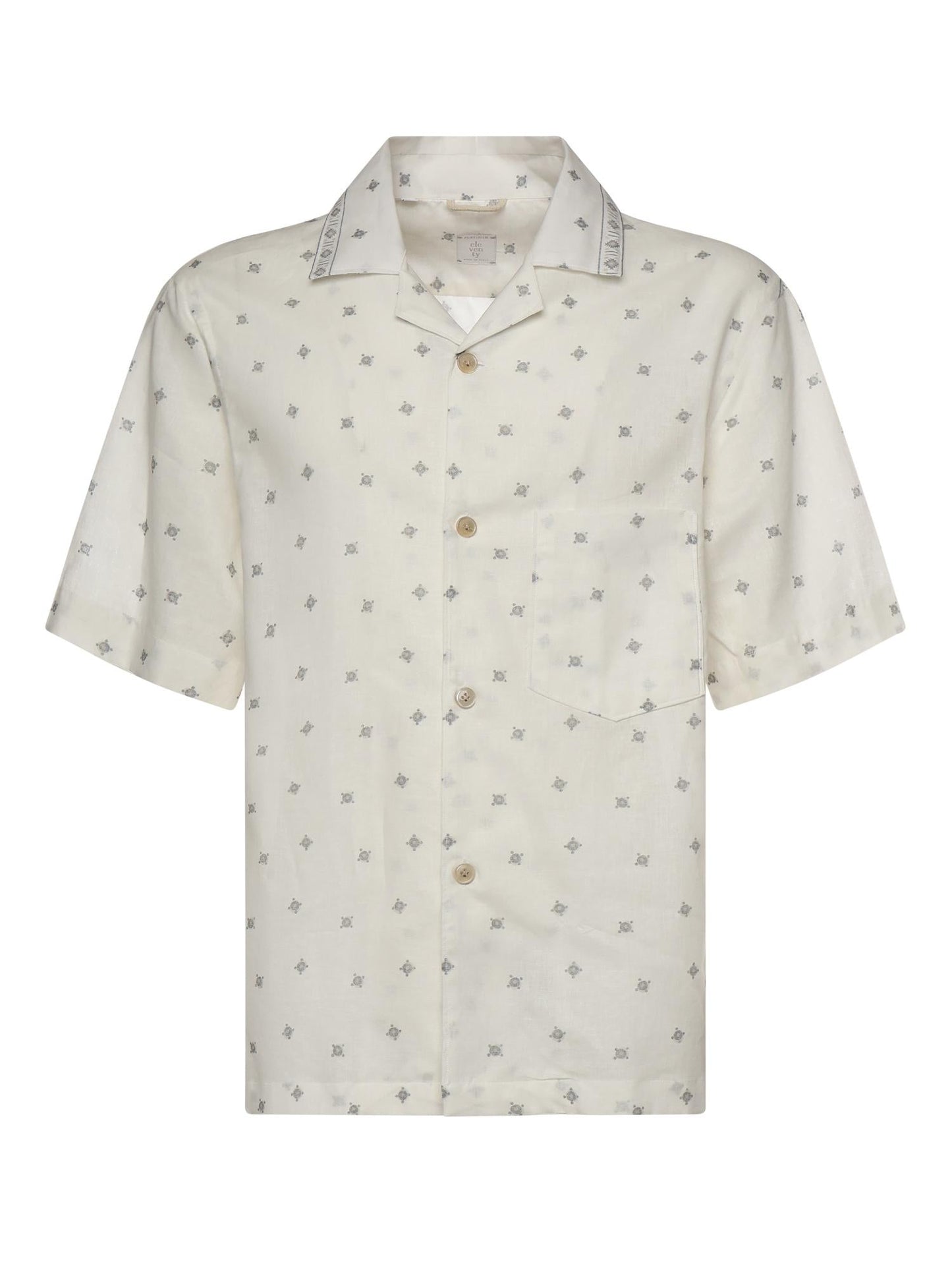 Camicia da bowling in lino e cotone