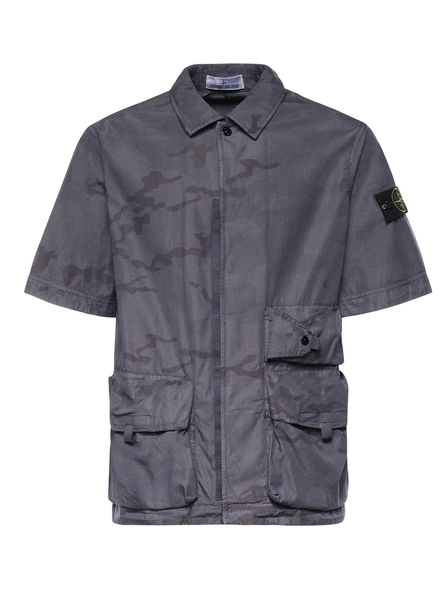Camicia camouflage con logo
