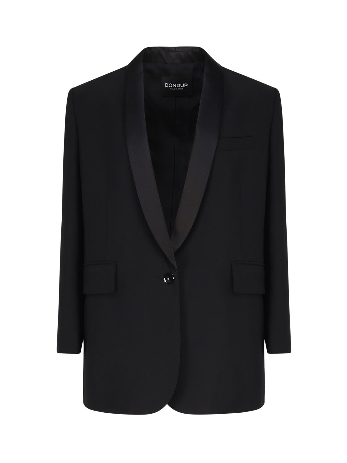 Blazer monopetto in misto lana