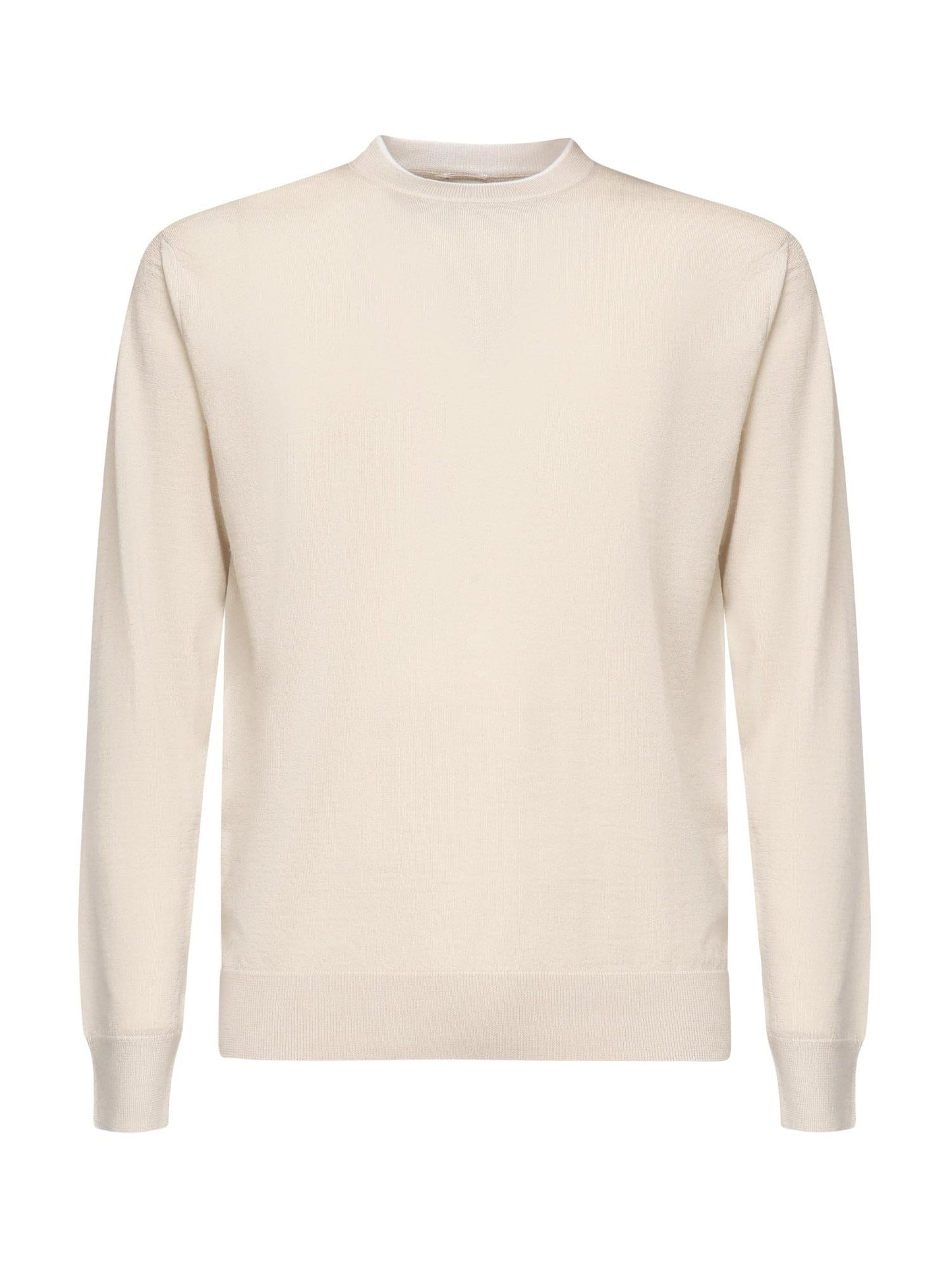 Maglia girocollo in lana e seta