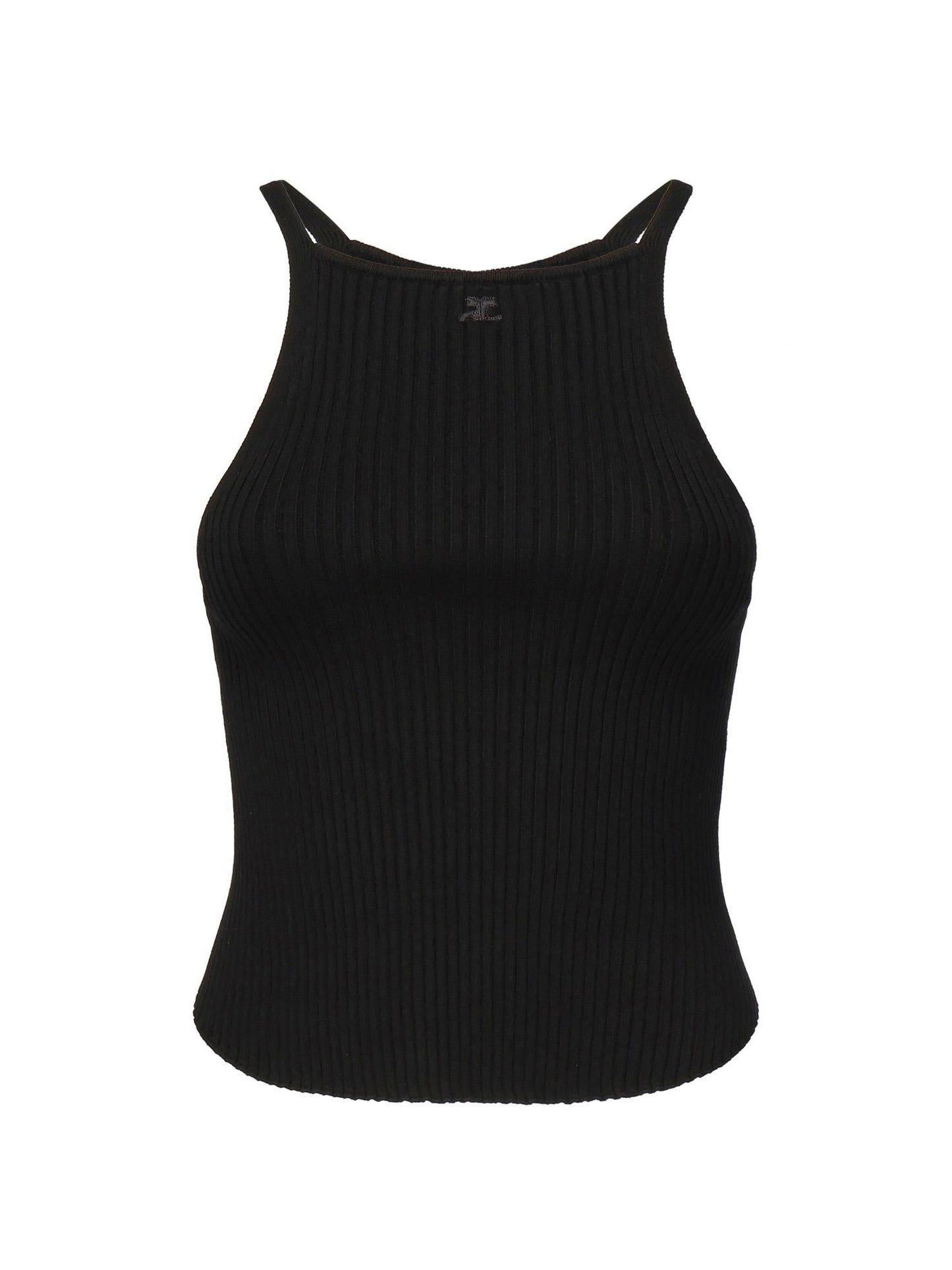 Top in maglia a coste