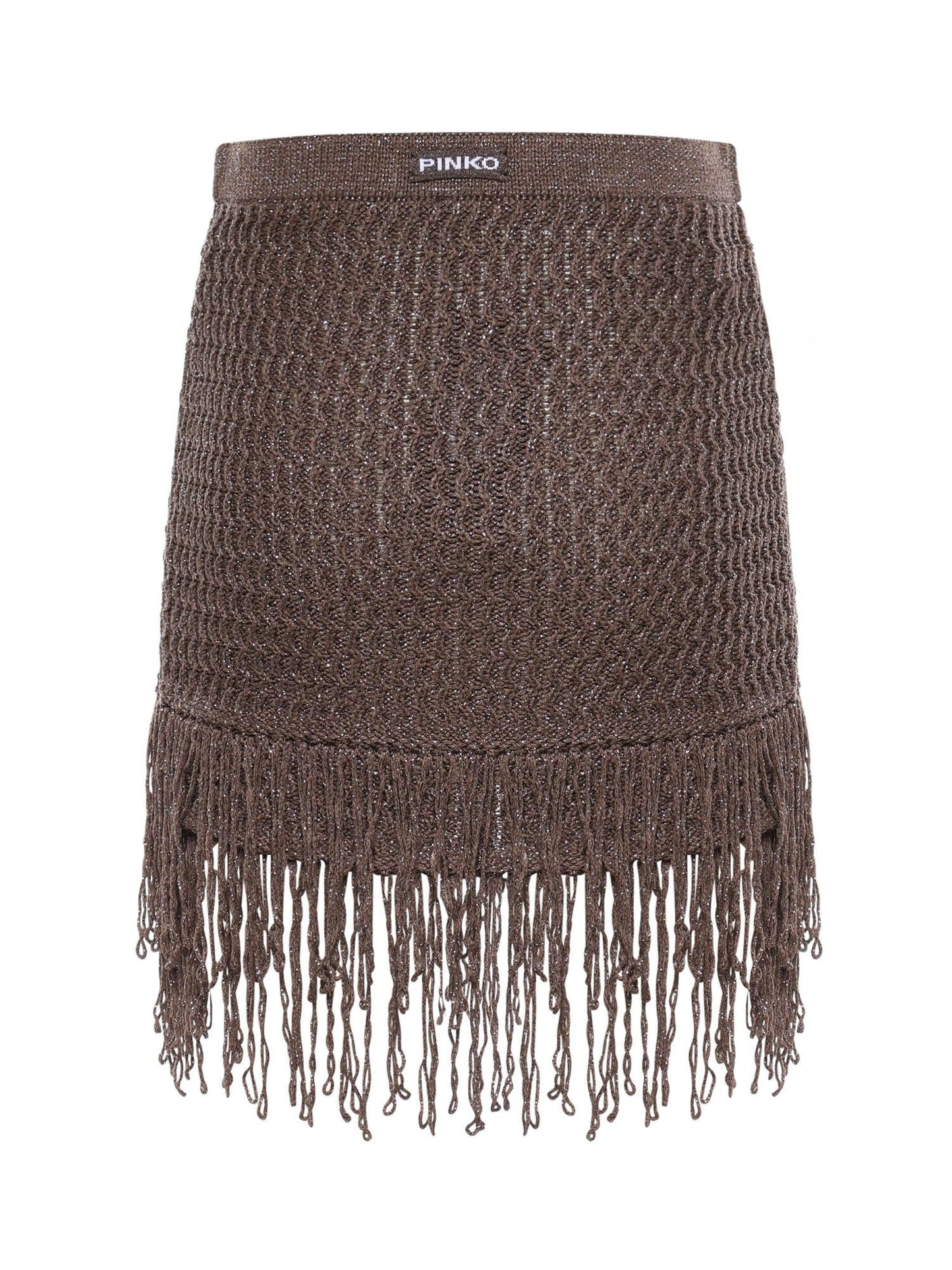Minigonna in maglia con frange