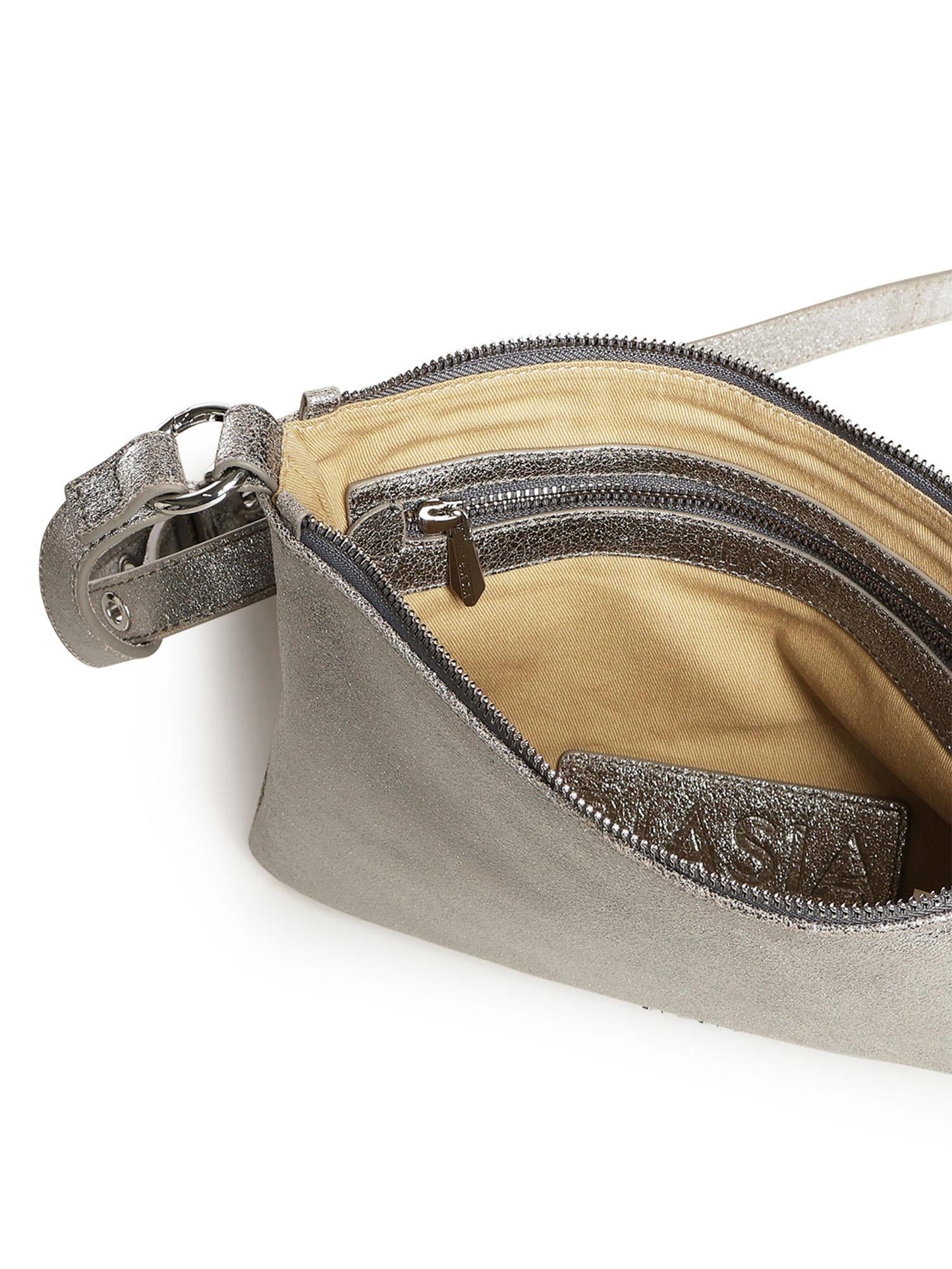 Pochette Flat in pelle