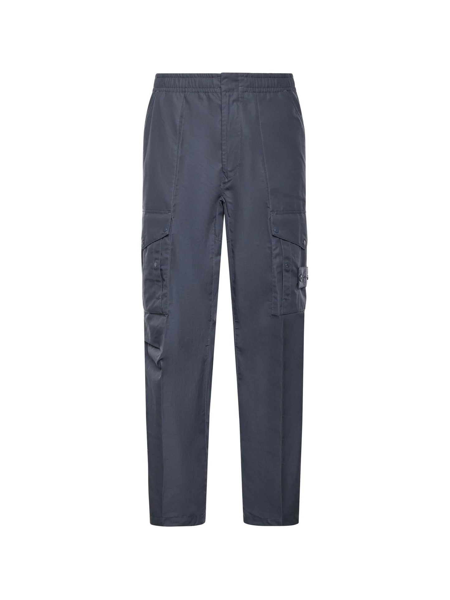 Pantalone cargo in tela di cotone con logo