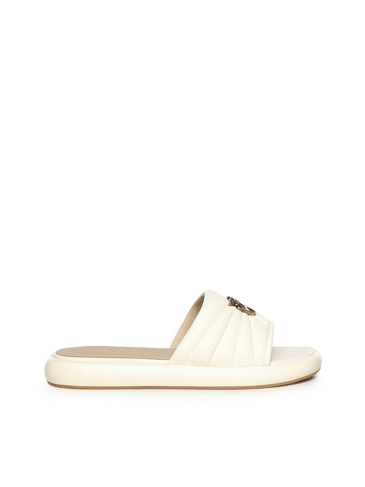 Slipper in nappa con logo