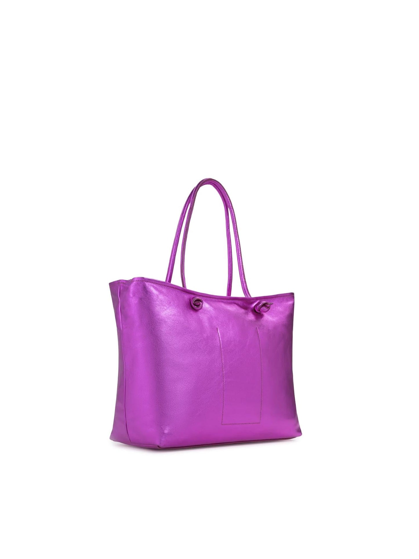 Borsa shopping in pelle con logo