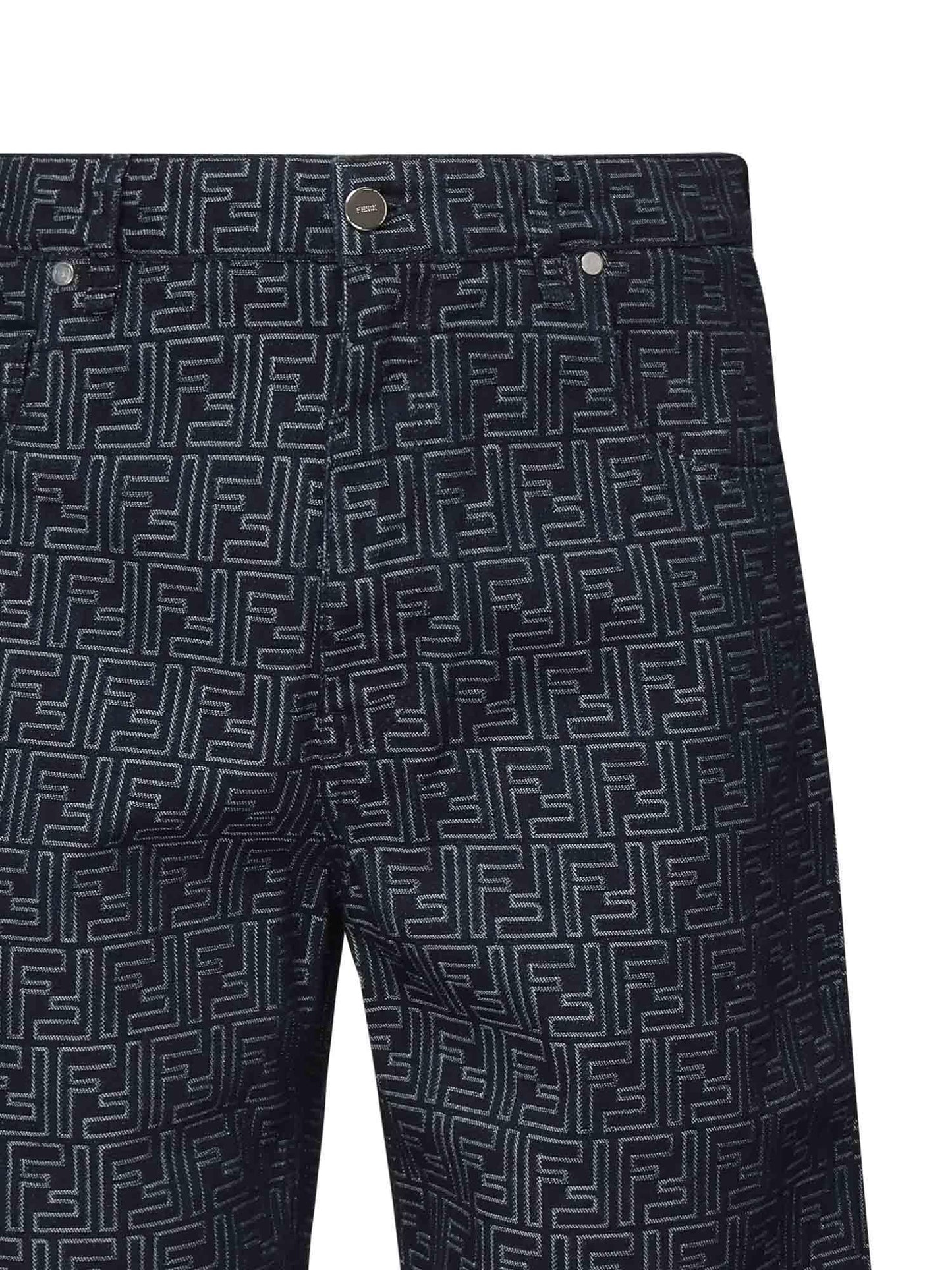 Pantaloncini in denim FF Jacquard