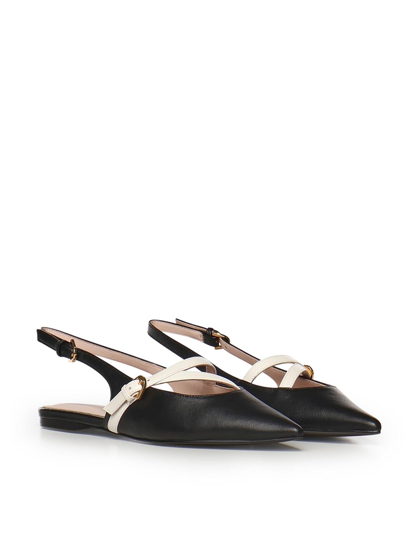 Ballerine slingback in pelle