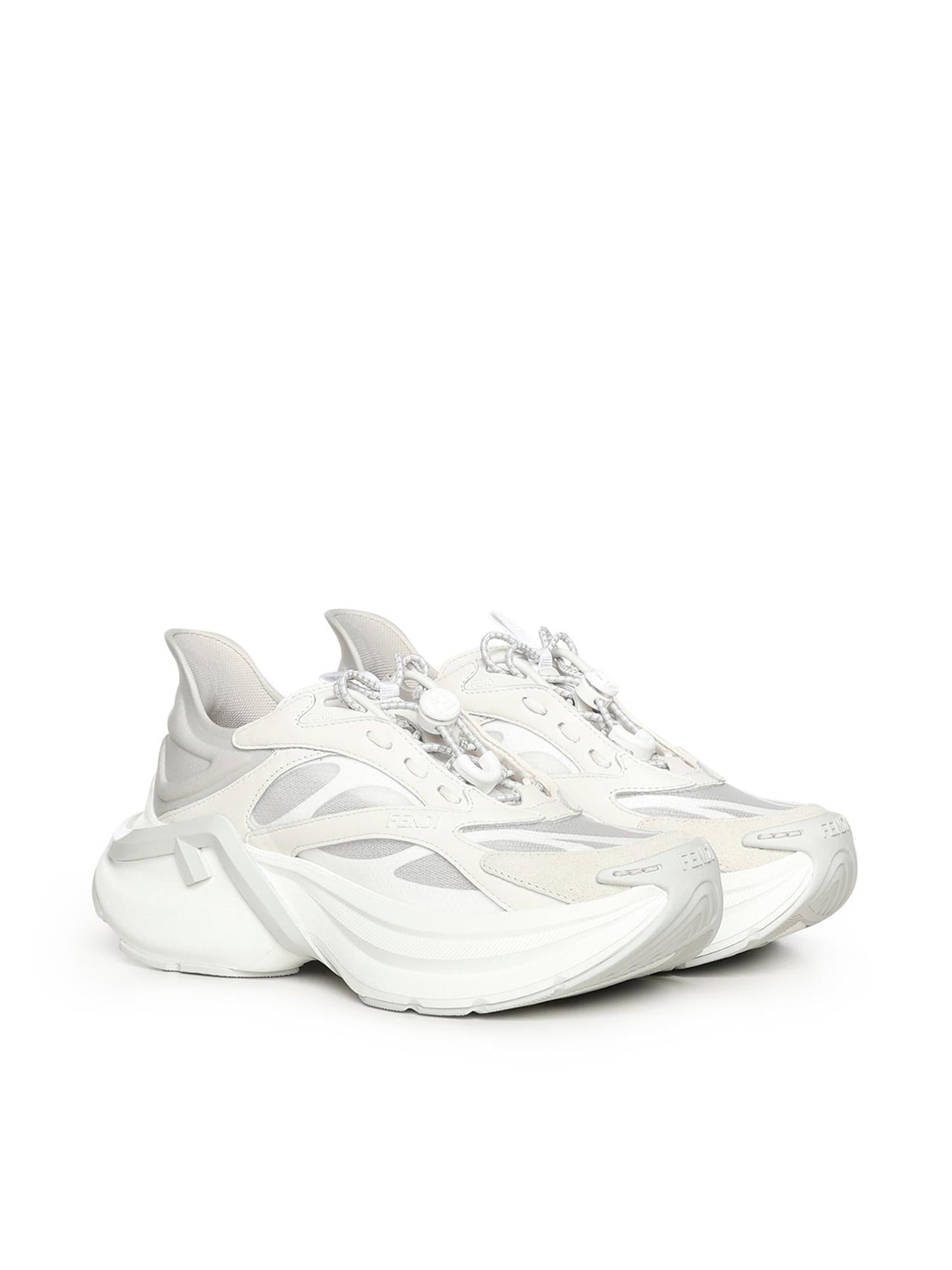 Sneaker Fendi F-Light in mesh e pelle