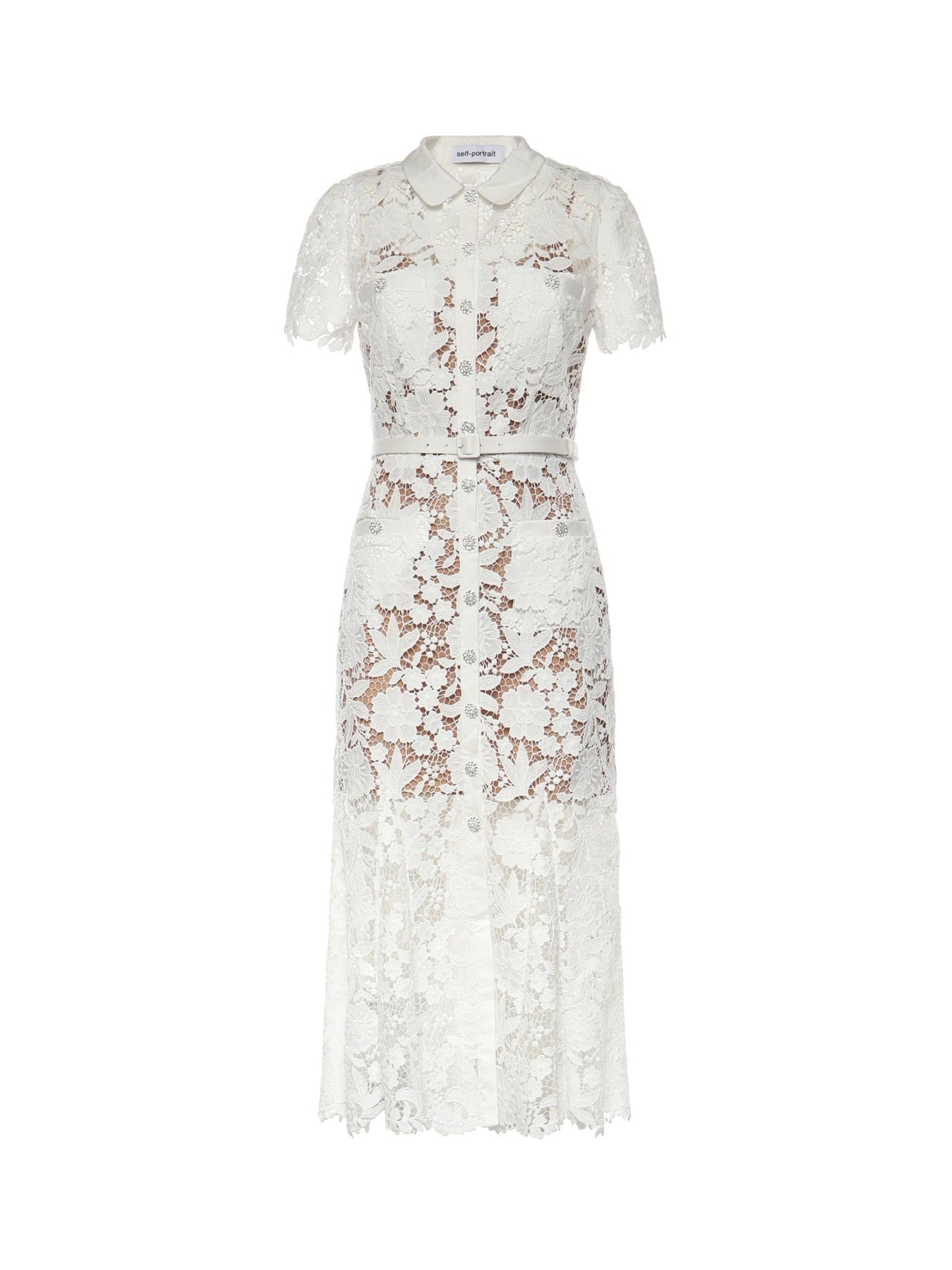 Abito midi in pizzo