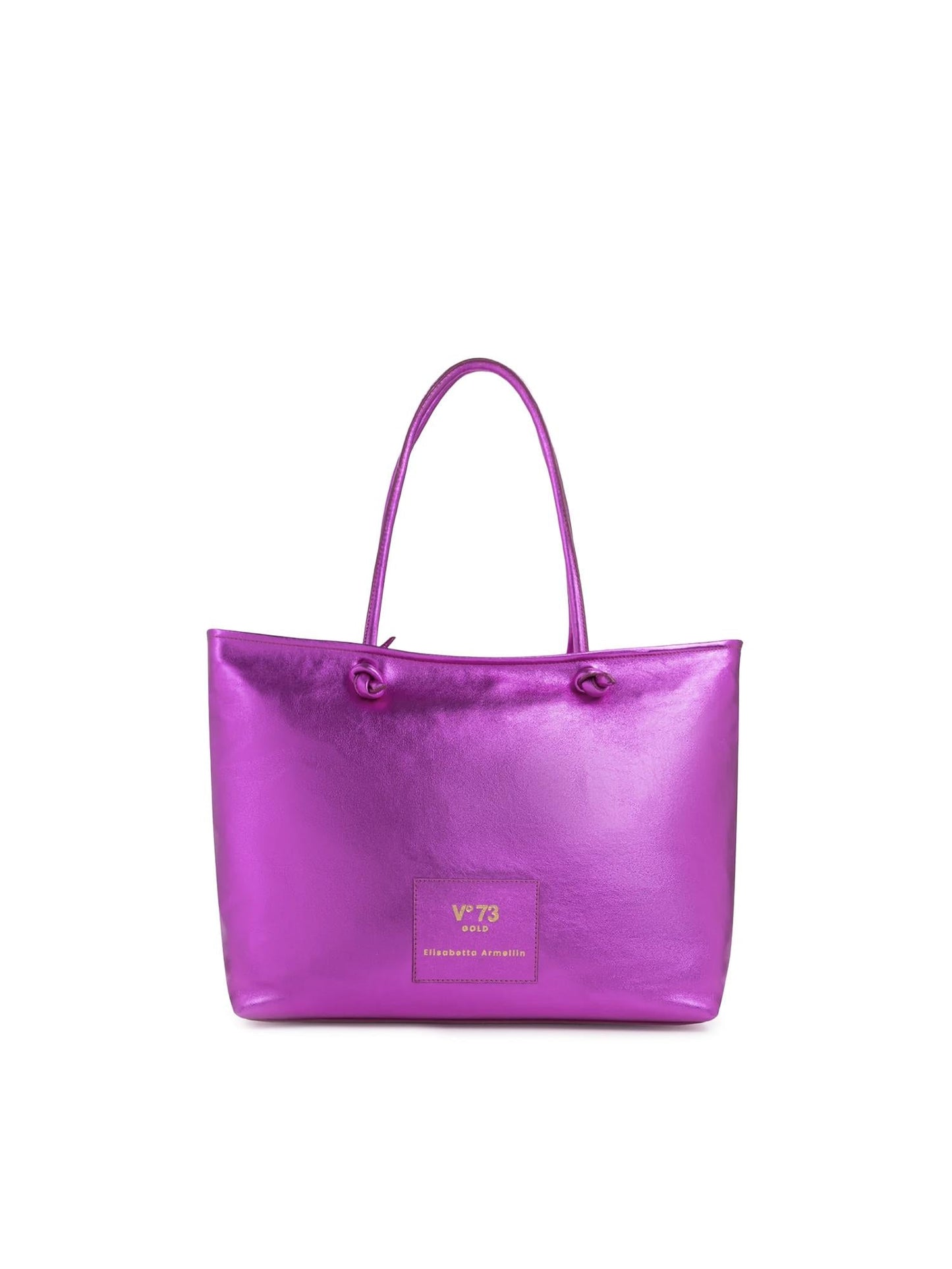 Borsa shopping in pelle con logo