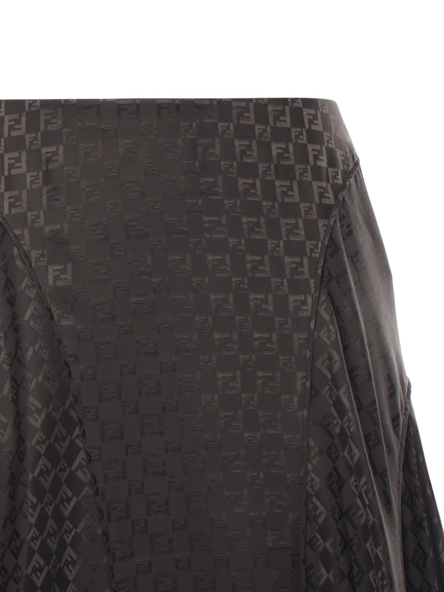 Gonna midi in seta FF jacquard