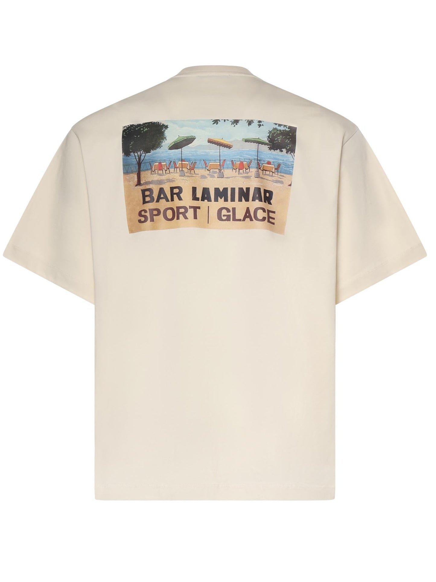 T-shirt in compact jersey con stampa
