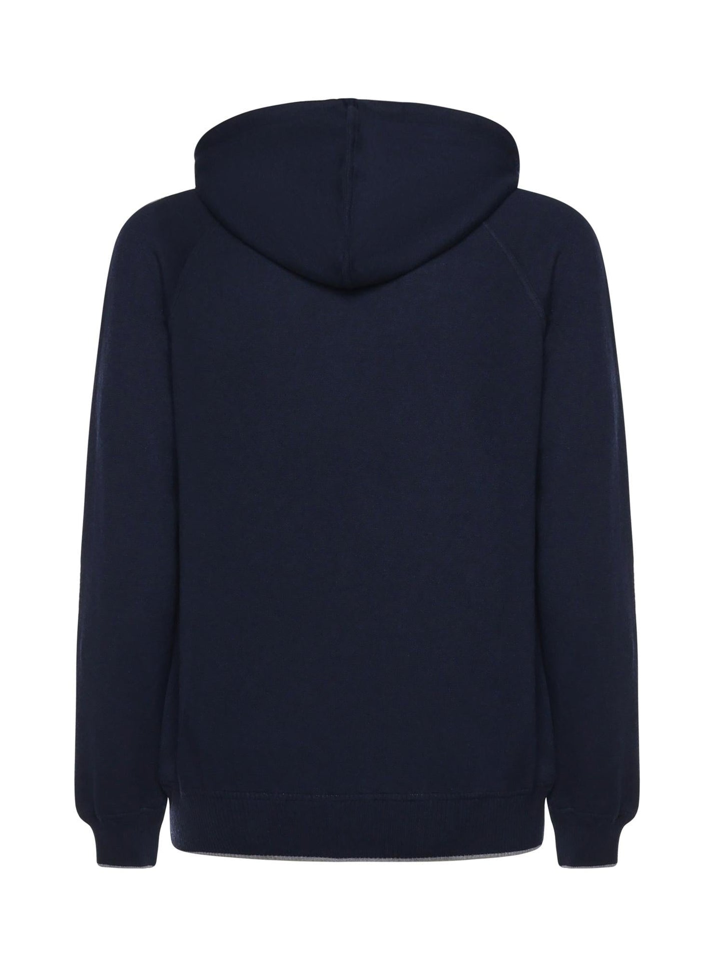 Felpa con zip in cotone e cashmere