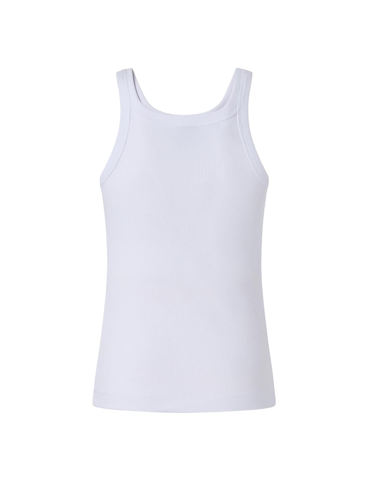 Tank top con ricamo e strass