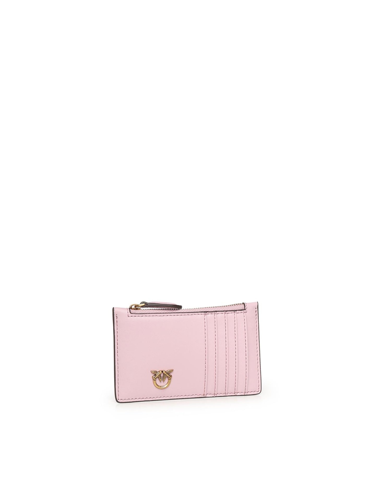 Porta carte con zip in pelle